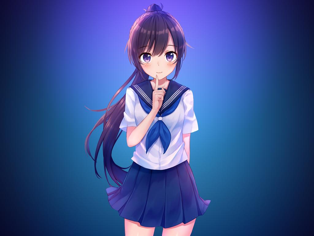 Anime Girl In School Uniform 4k Wallpaper HD, 4k, 5k