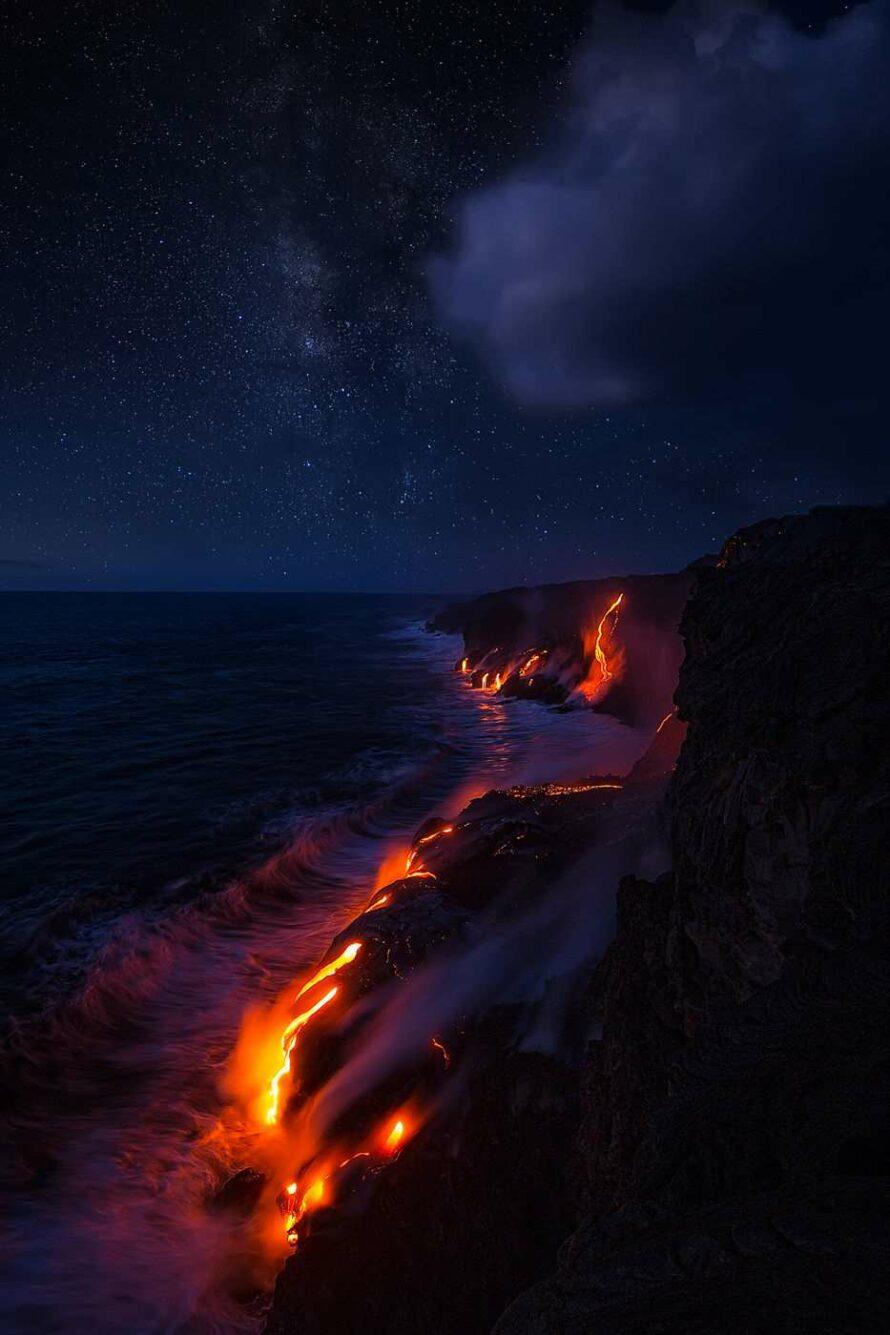 Wallpaper Night Ocean Mobile HD Wallpaper