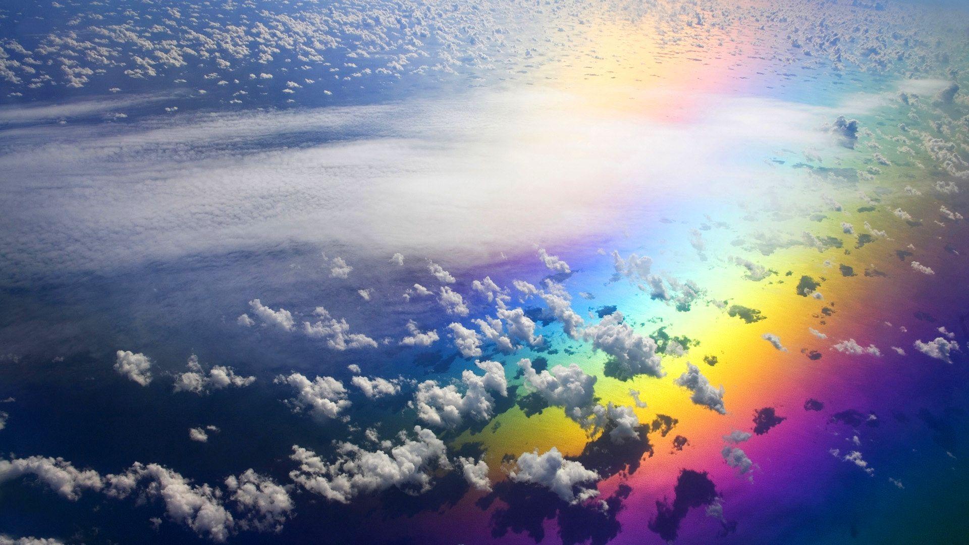 Rainbow Sky. Rainbow sky, Clouds, Cloud wallpaper