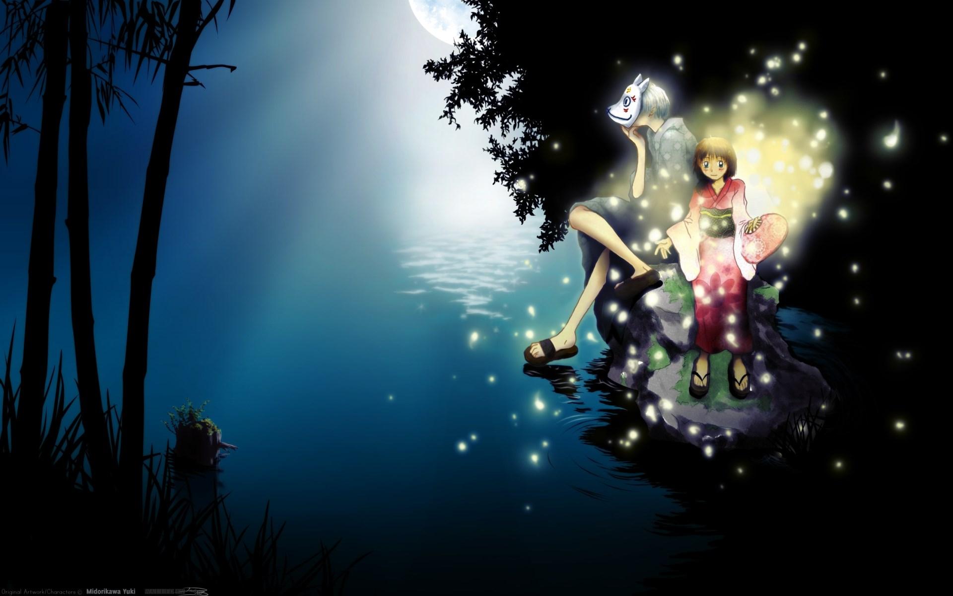 hd wallpaper into the forest of fireflies light. Movie