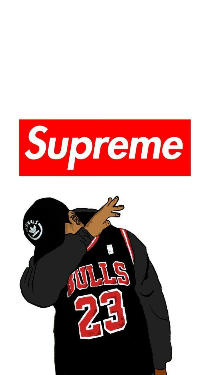 Supreme Cartoon iPhone Wallpaper