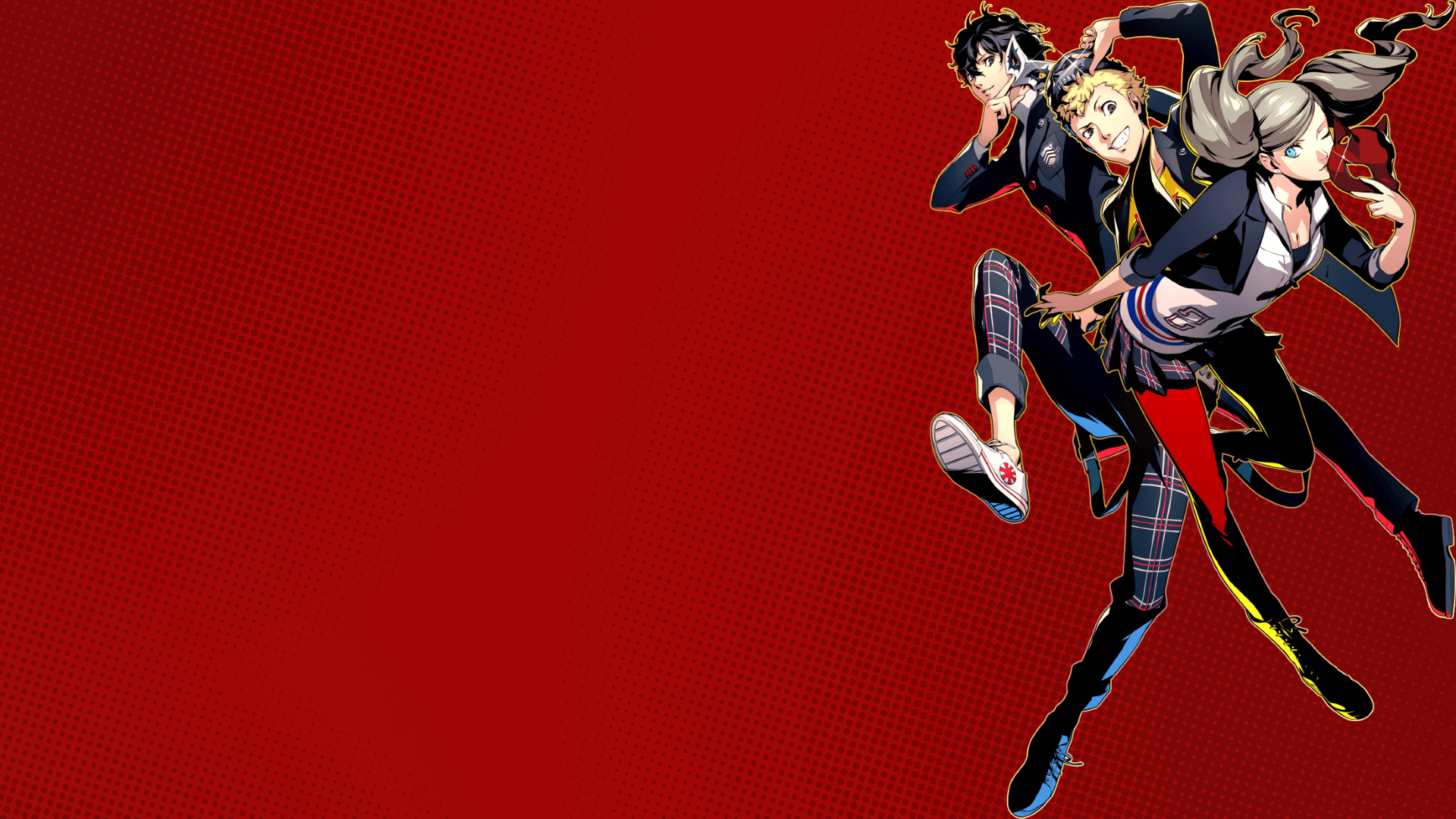 I made some wallpaper from the character art for P5R, if