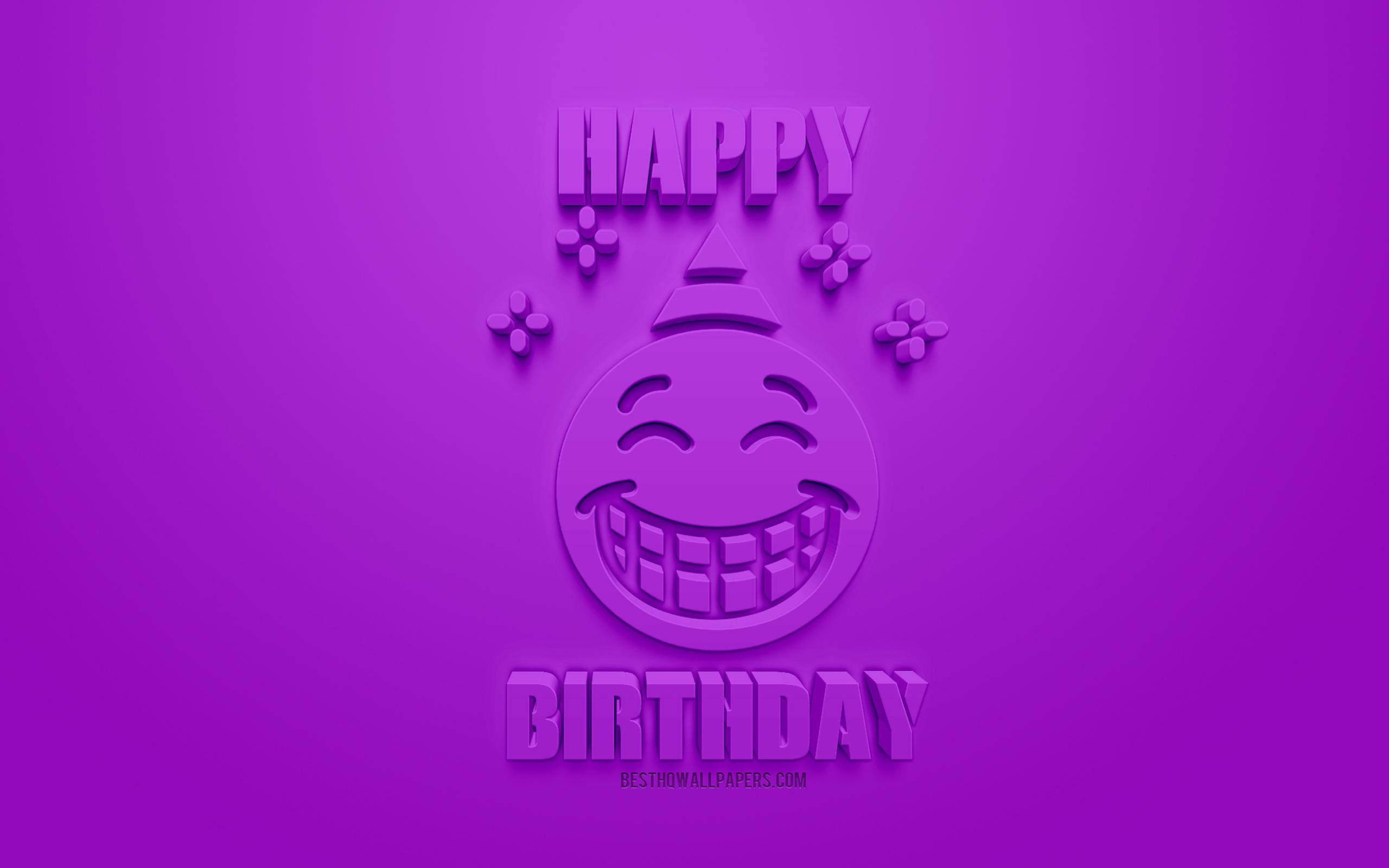 Download wallpaper Happy Birthday, 3D art, congratulation