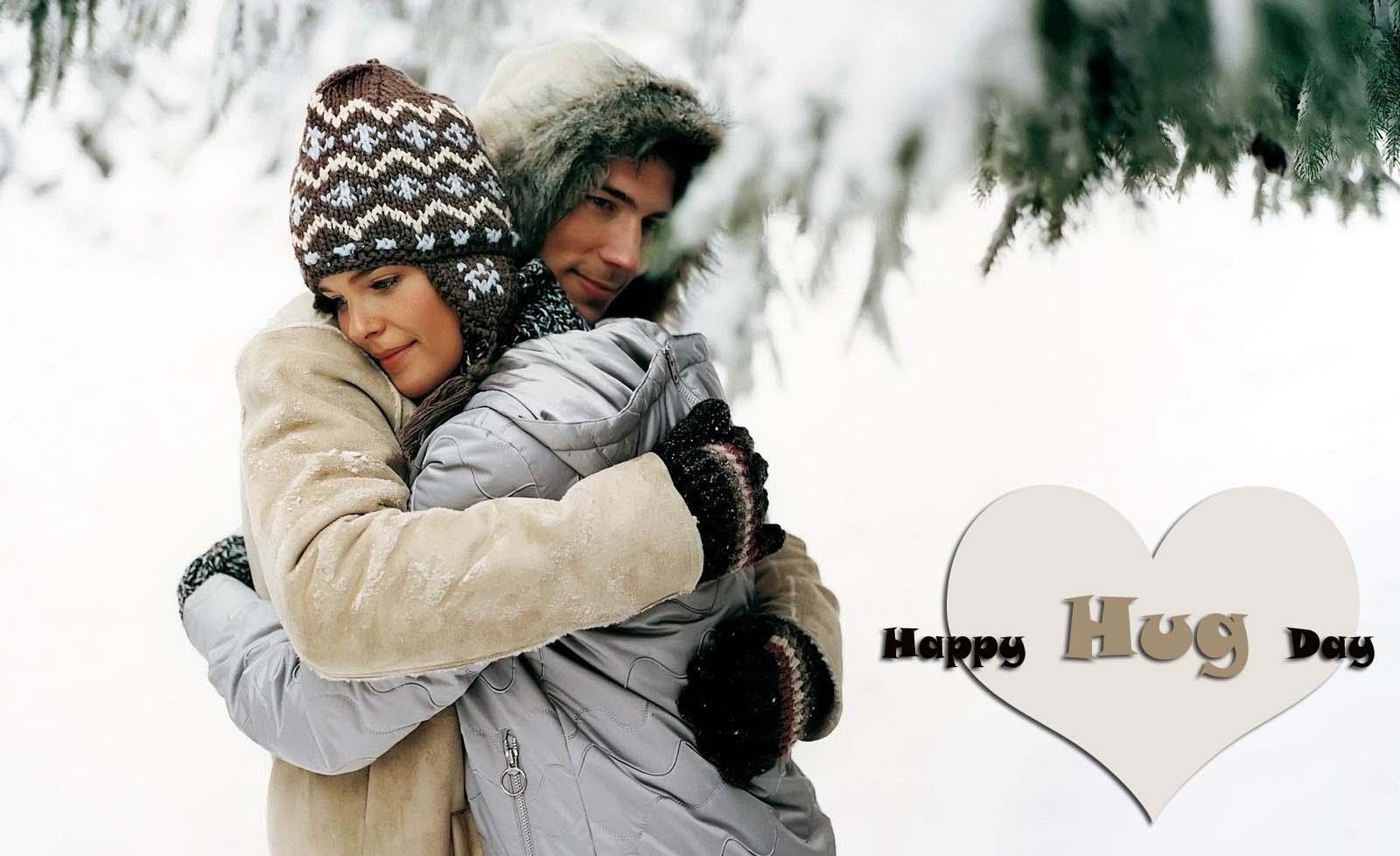Love Cute Couple Wishes Hug Day Wallpaper 1600×978