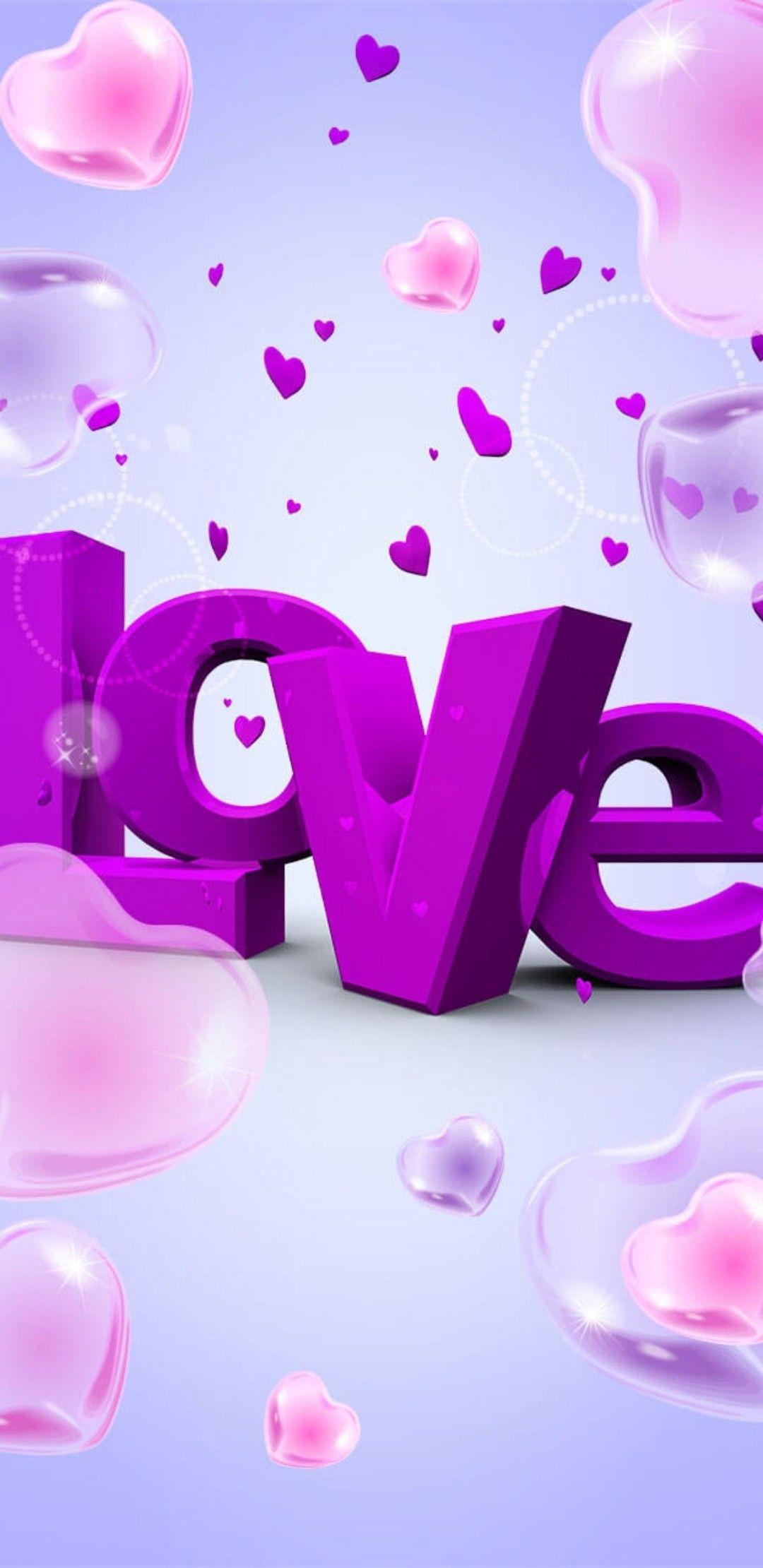Purple Love with Light Pink & Light Purple Hearts