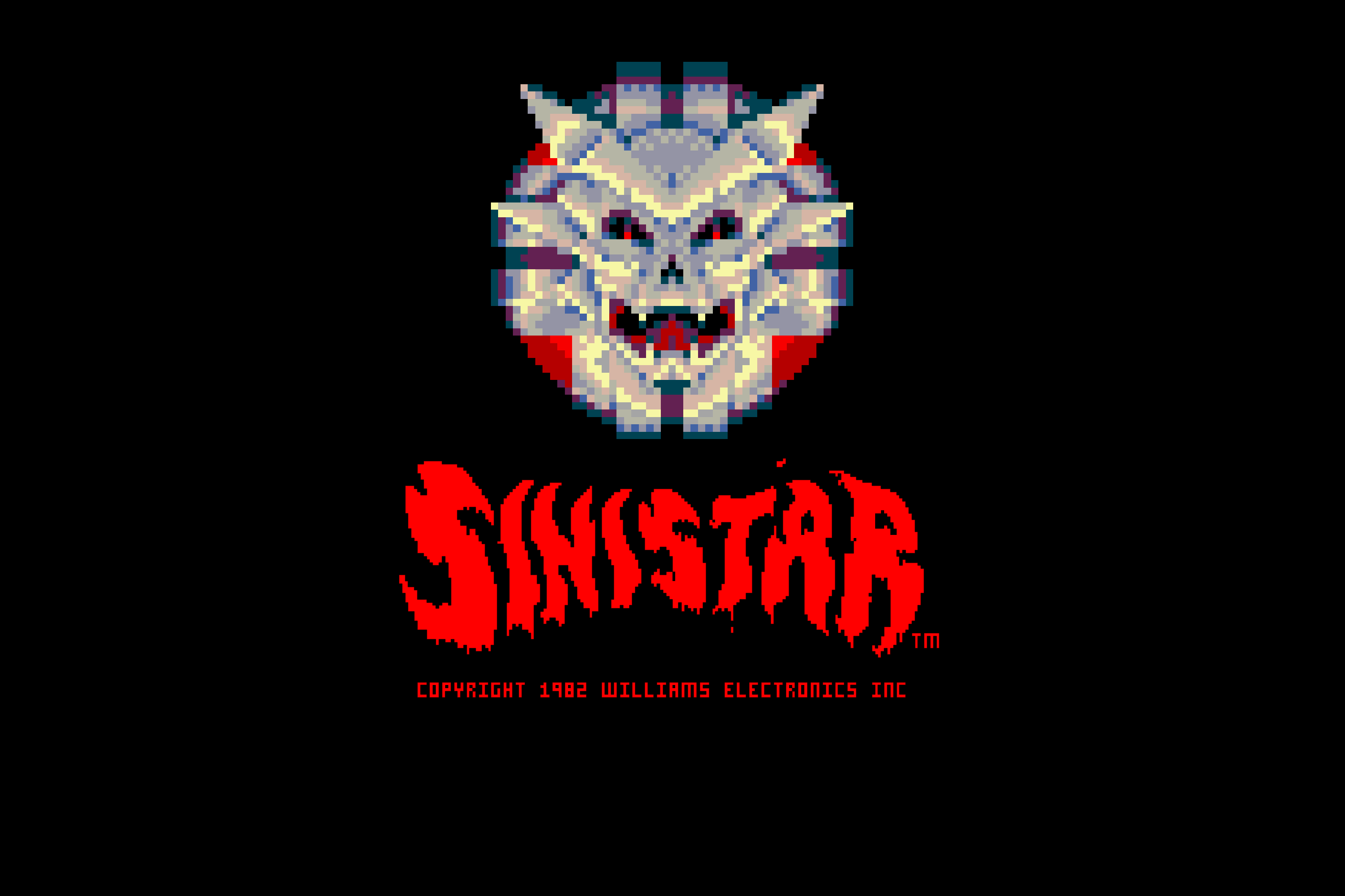 Made this Sinistar wallpaper for myself, maybe other people