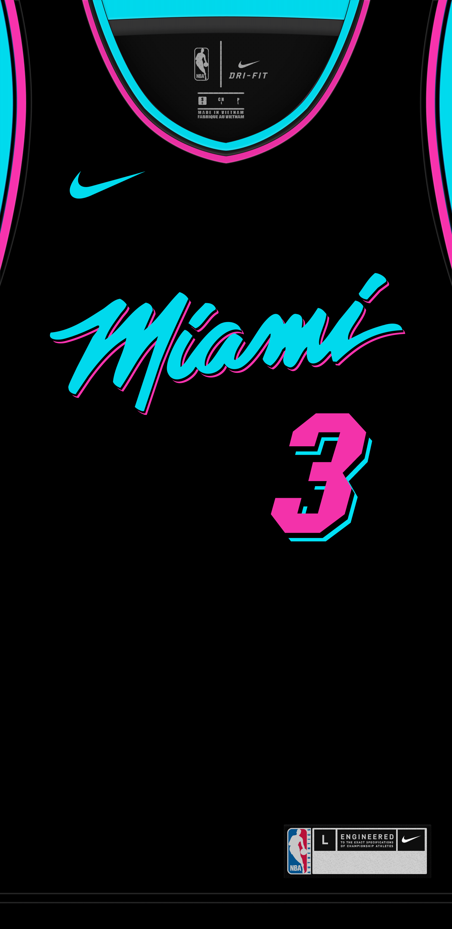 Minimal Miami Vice Jersey Mobile Wallpaper