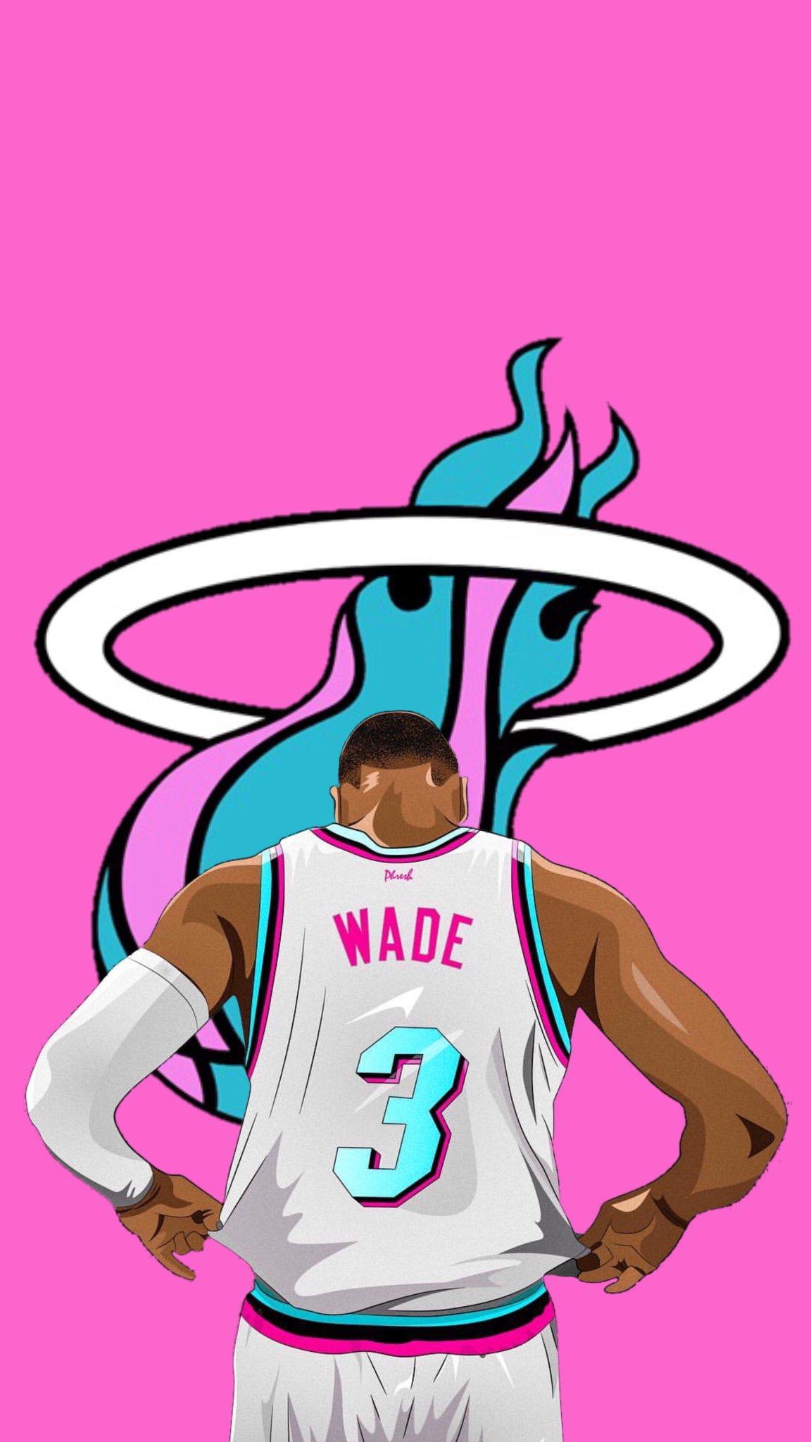 Hey Heat fans made some Vice City Wade wallpaper for y'all
