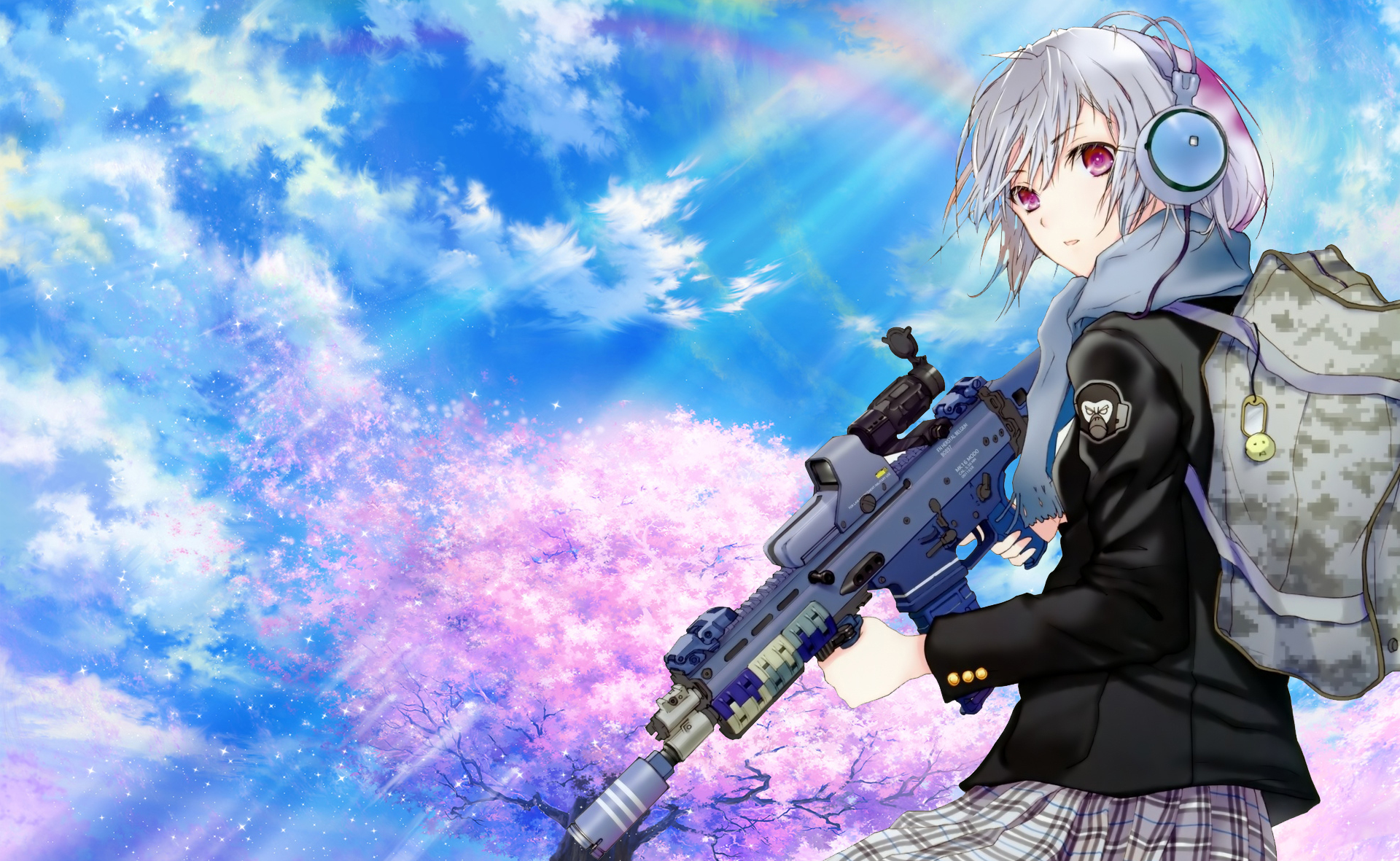 17++ Cool Anime Girl With Guns Wallpaper