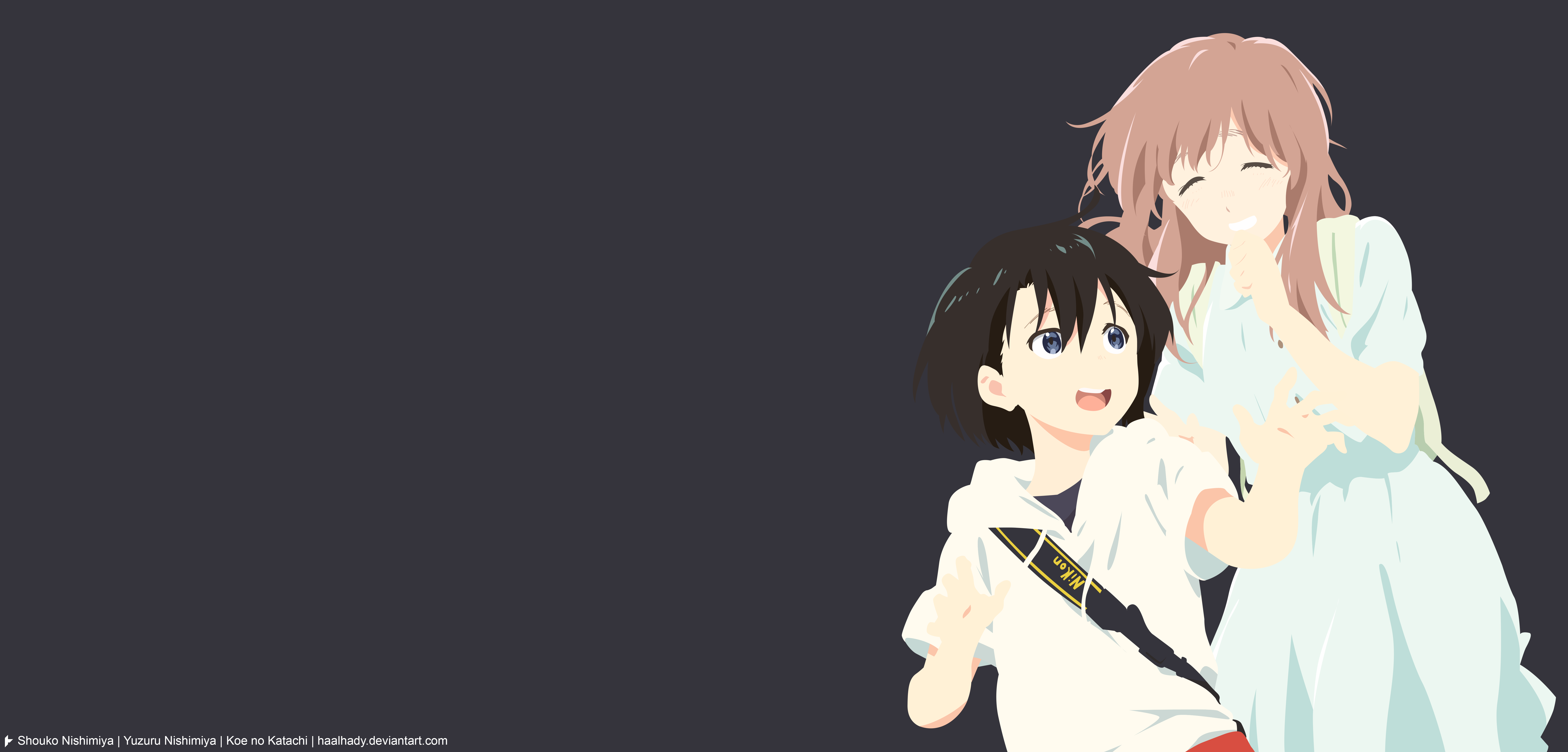 Shouko Nishimiya, Yuzuru Nishimiya wallpaper. Anime