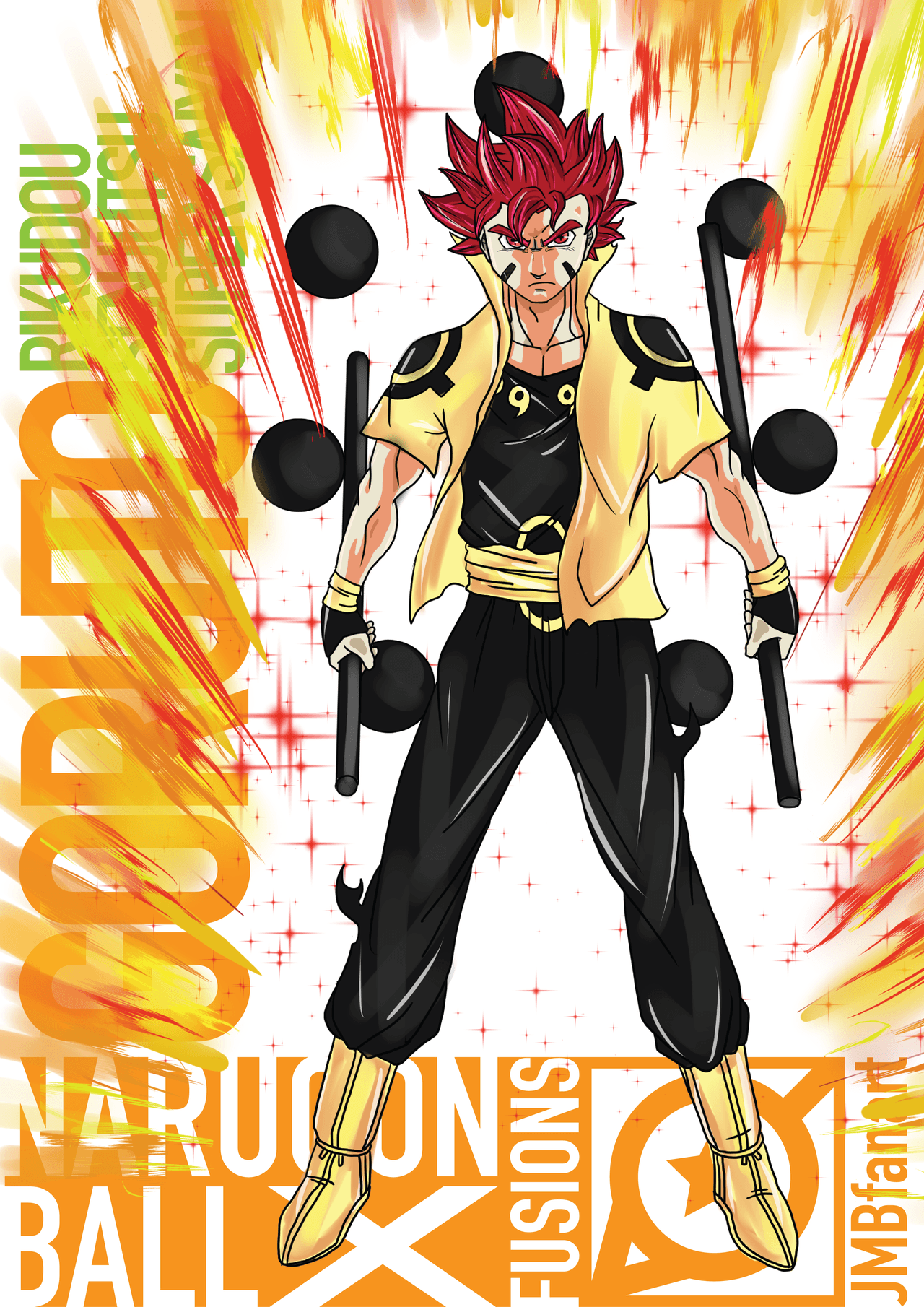 Goruto Ultra Ball Wiki Fandom Powered By - Super Saiyan Nine Tails  Transparent PNG - 613x1303 - Free Download on NicePNG