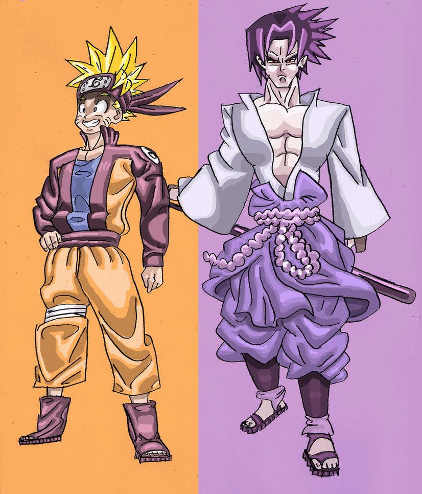 naruto wallpaper titled dbz vs naruto. dragon ball z vs