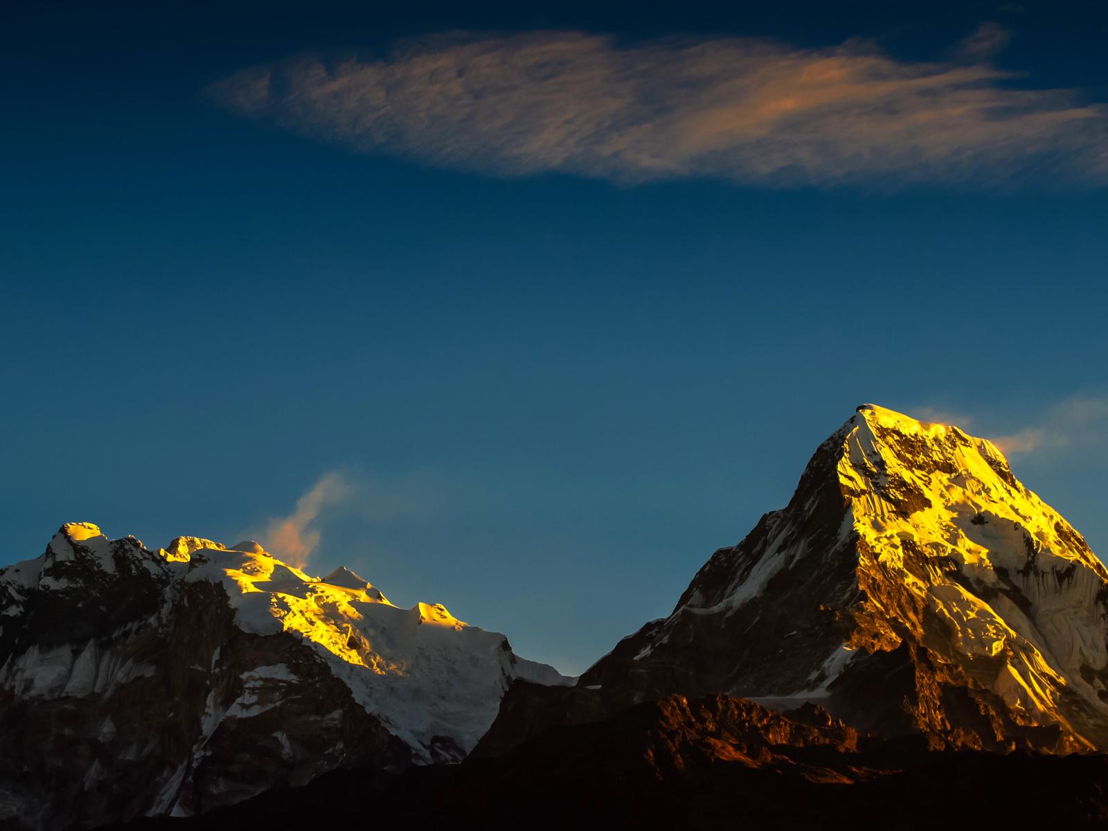 Download Annapurna Massif, Himalayas, sky, mountains