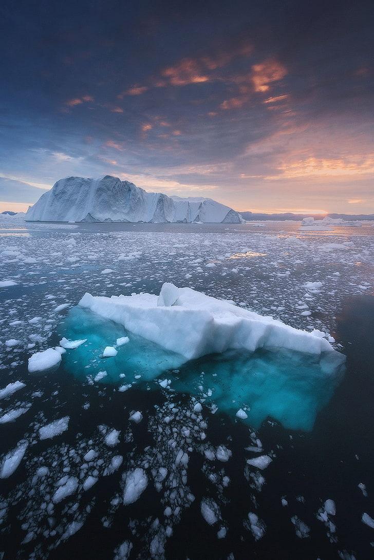 HD wallpaper: iceberg, nature, cold temperature, snow