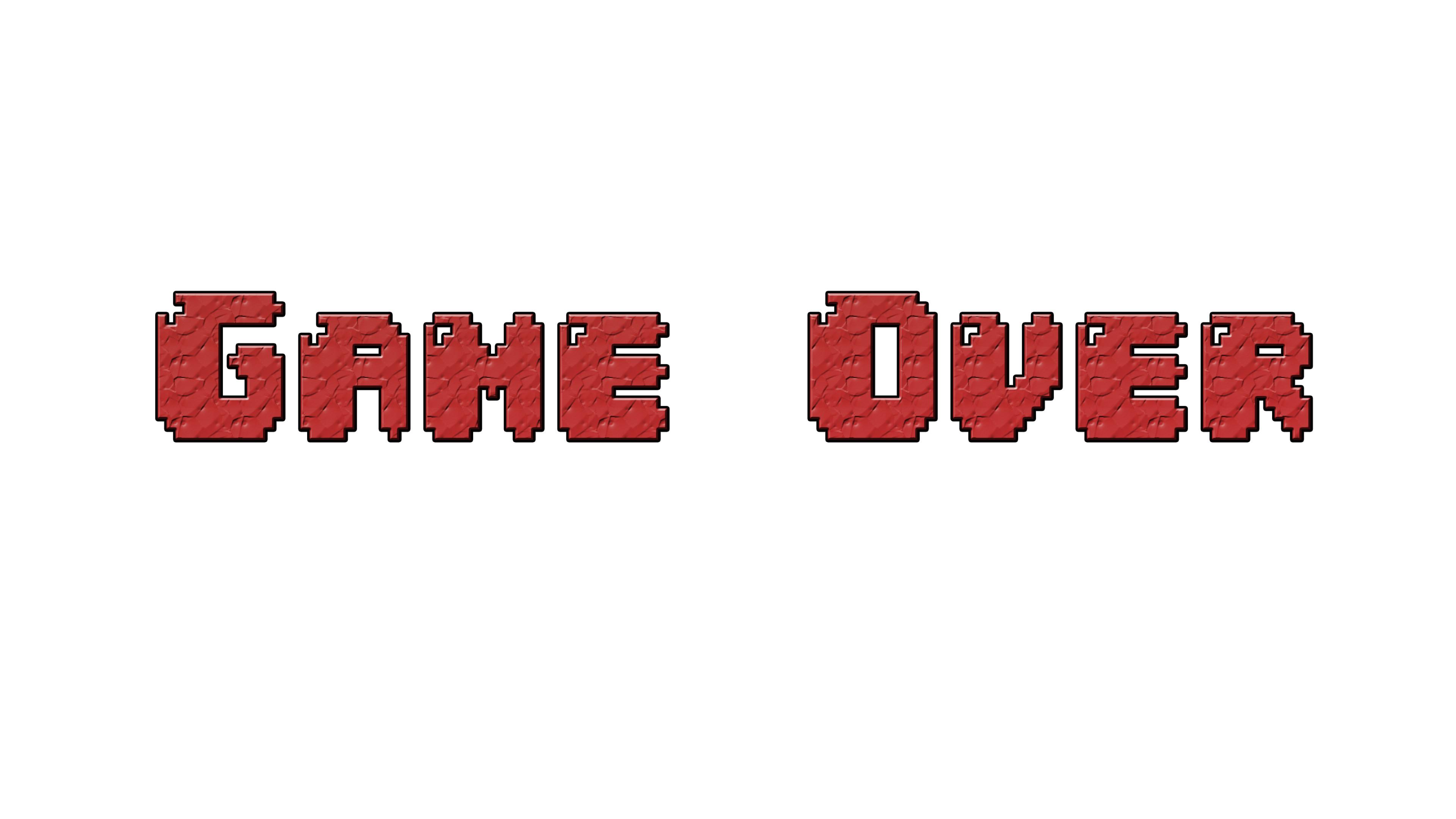 Game Over Typography 4k HD 4k Wallpaper, Image