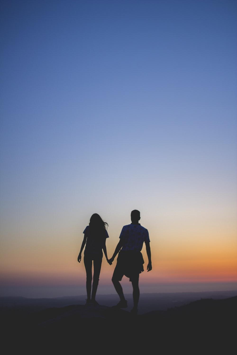 Couple Silhouette Picture. Download Free Image