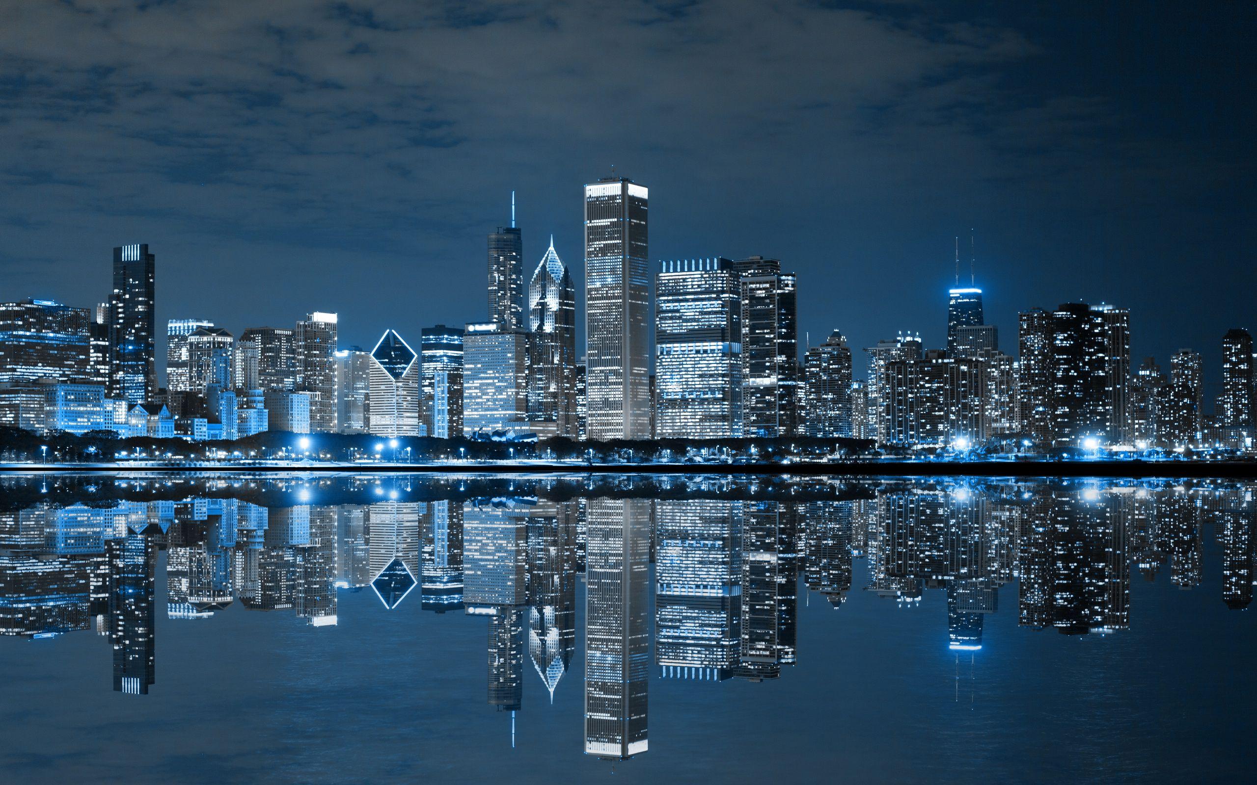 Chicago City Night Wallpaper Free Chicago City Night Background