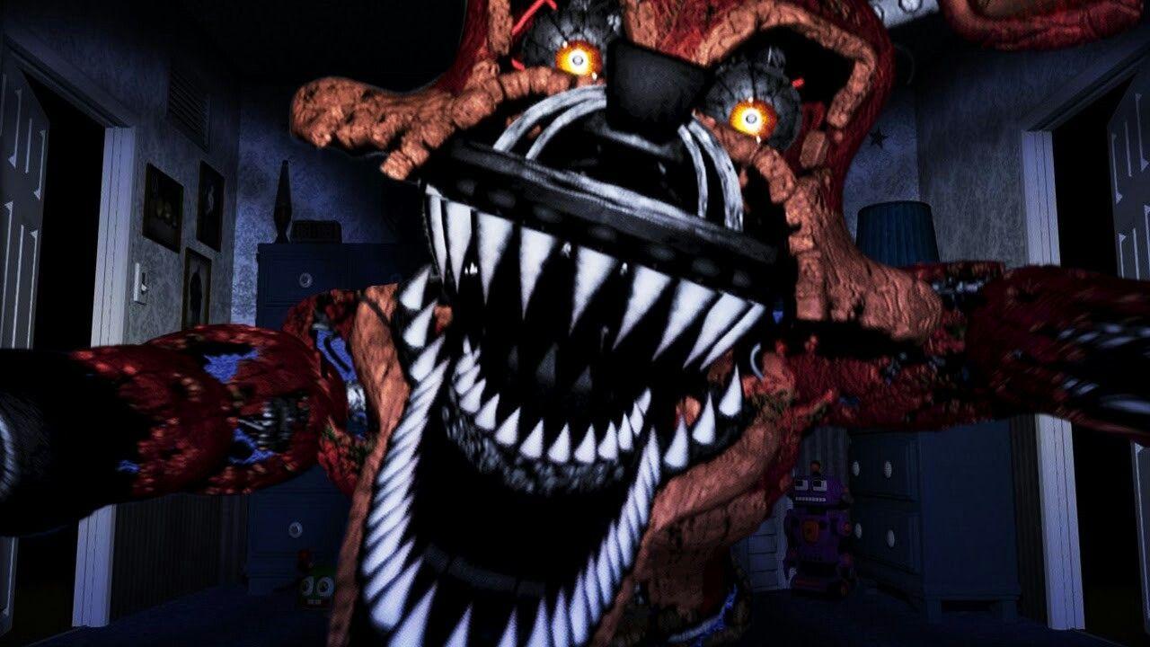 Fnaf 4 Foxy jumpscare. Five nights at freddy's, Five night