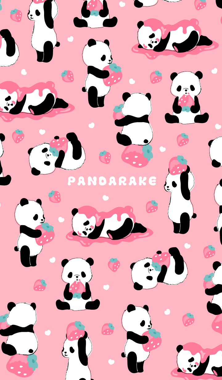 A strawberry and the panda which are love Lee are