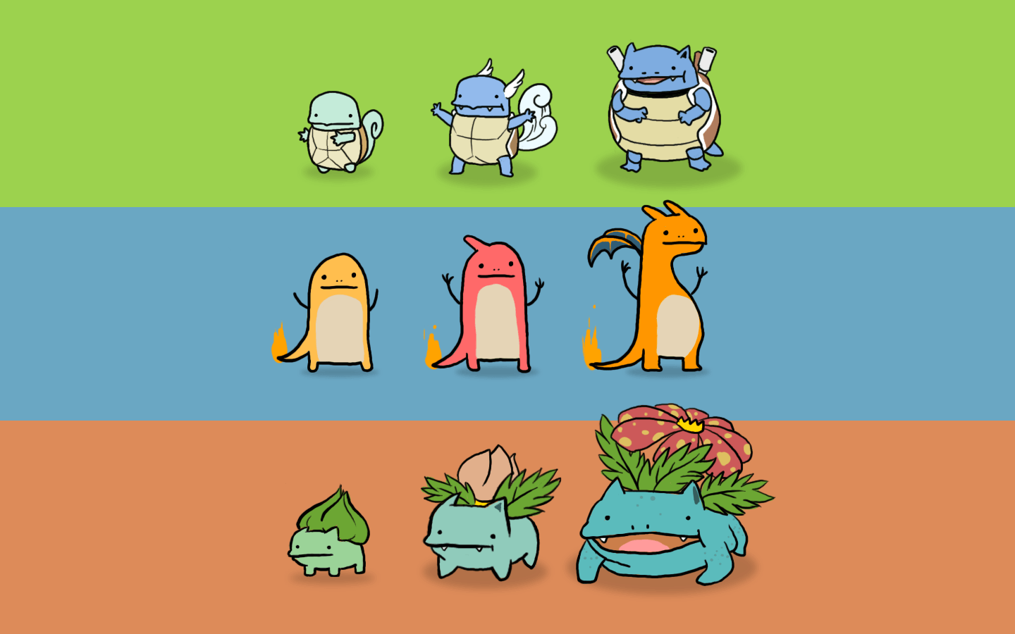 Easily The Best Drawing Of The Starters From Red And Blue. (x Post From /r/ Pokemon)