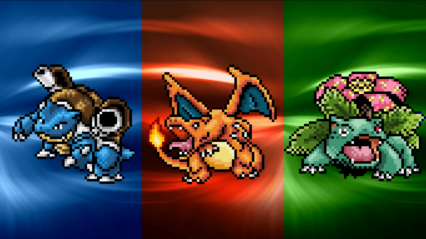 red and green pokemon wallpaper