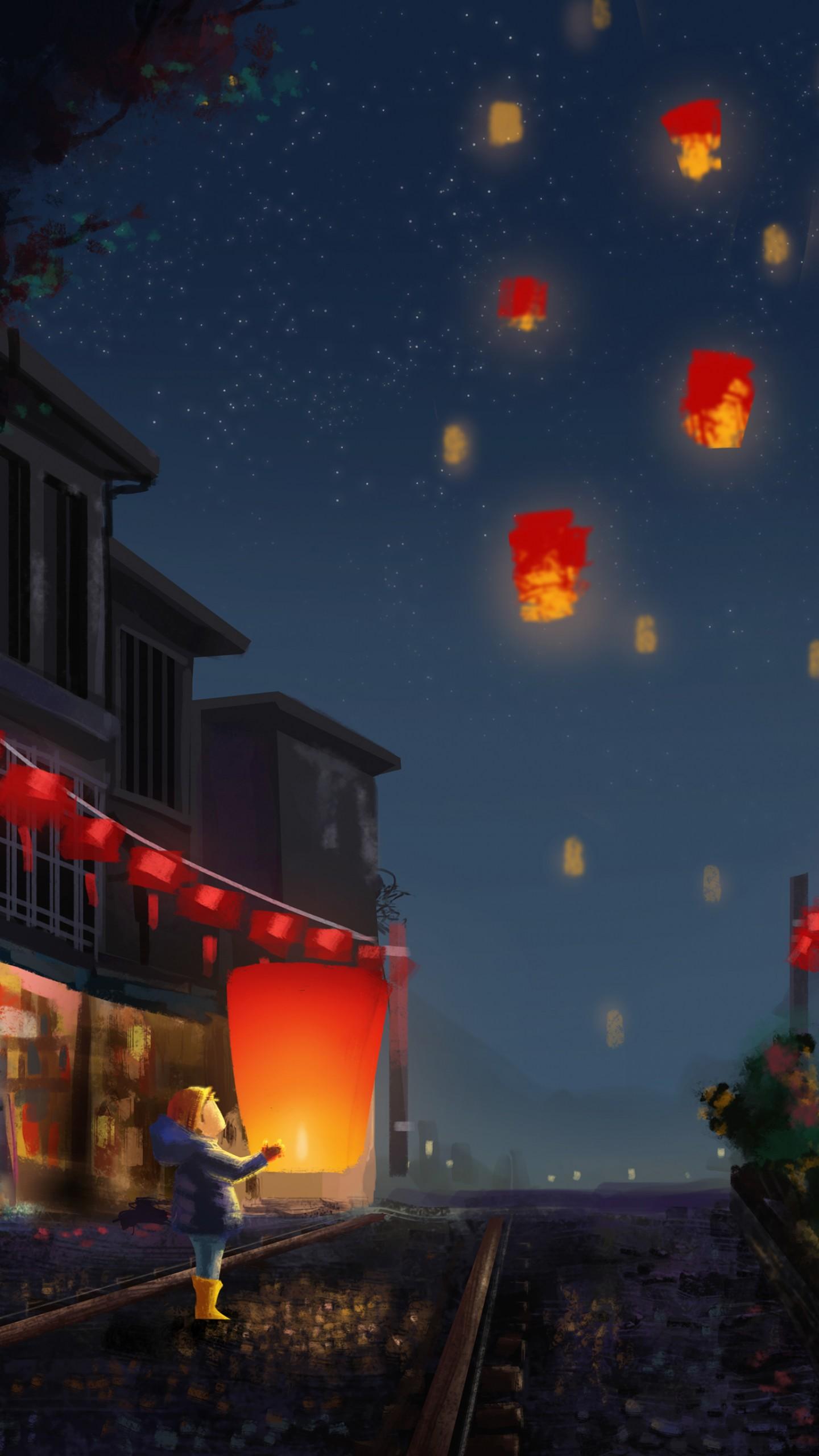 Wallpaper Chinese New Year, Lantern Festival, 4K