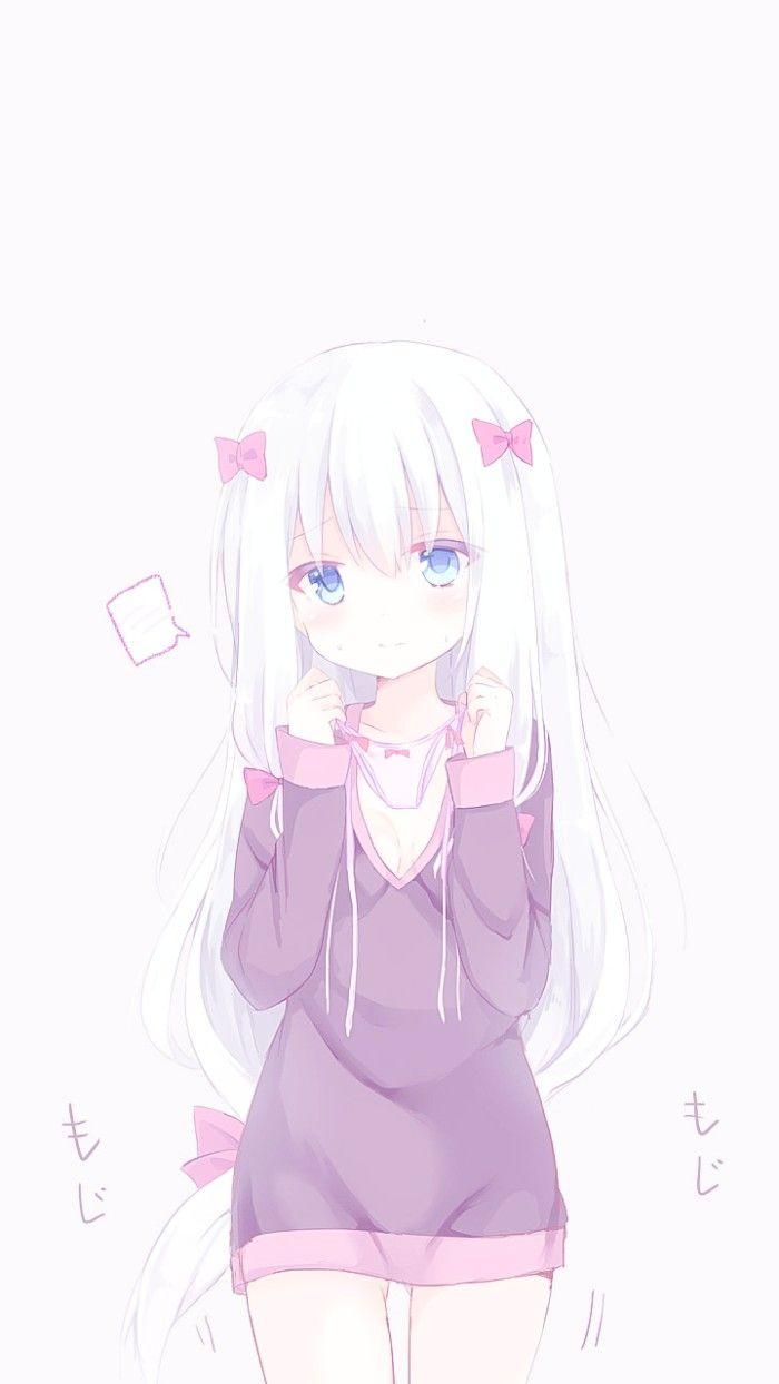 Anime Purple Cute Girl Art: Eromanga Sensei Fanart