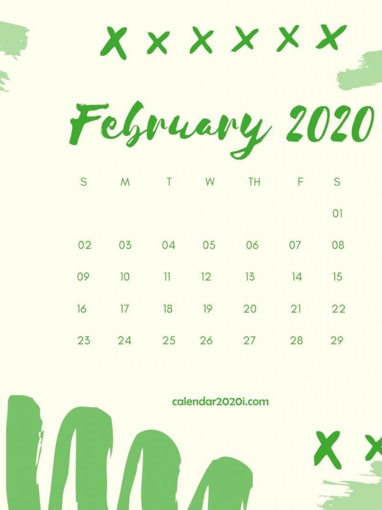 Free download February 2020 Calendar Desktop Wallpaper