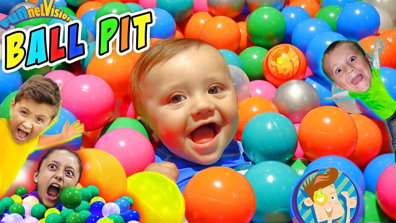 BALL PIT IN OUR HOUSE!! Kids Get 22k! (FUNnel Vision Family) Fun
