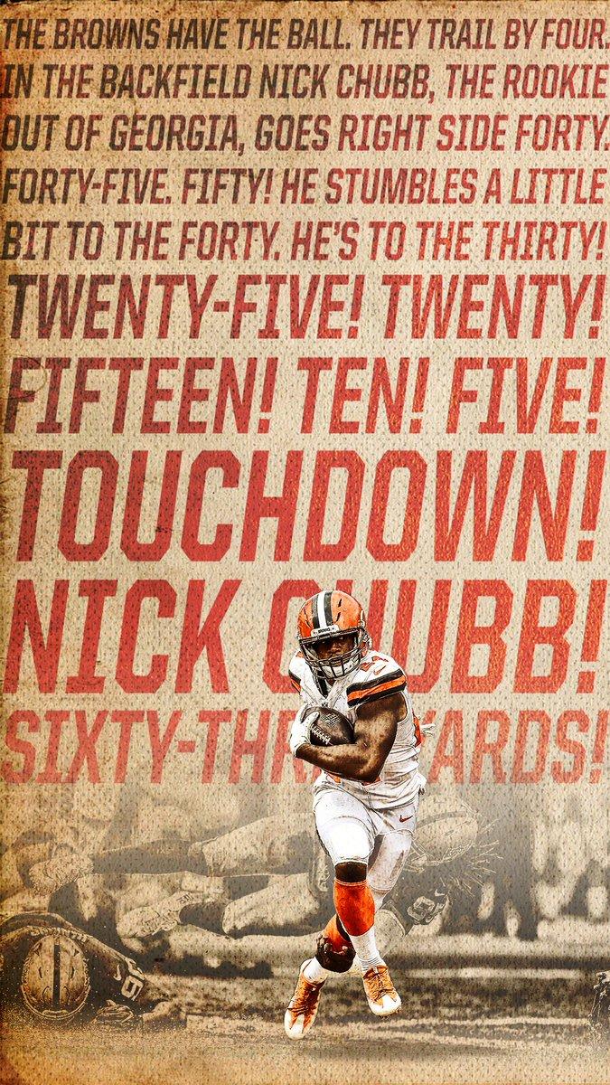 Made a Nick Chubb Wallpaper! : r/Browns