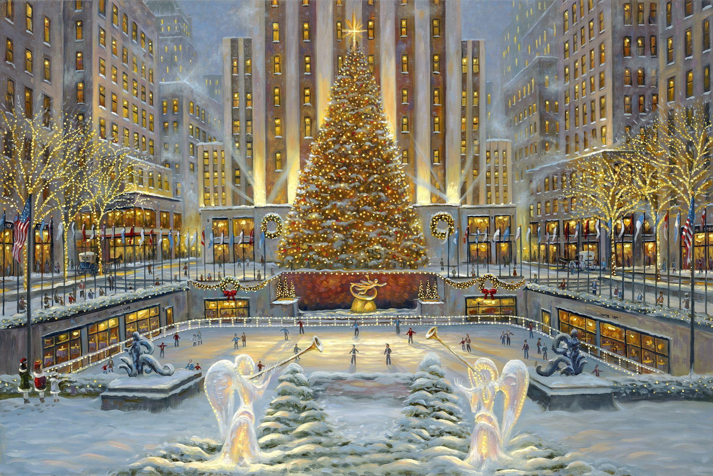 Rockefeller Center Christmas Wallpaper Free Rockefeller Center Christmas Background