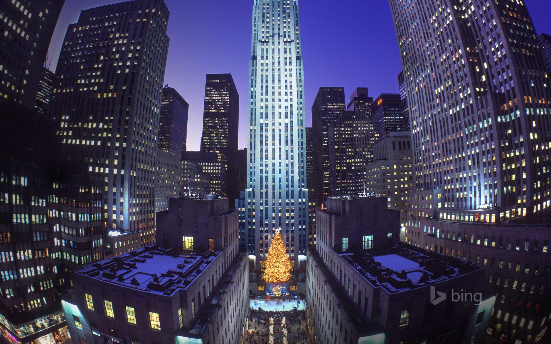 Times Square Christmas Tree Wallpapers Wallpaper Cave