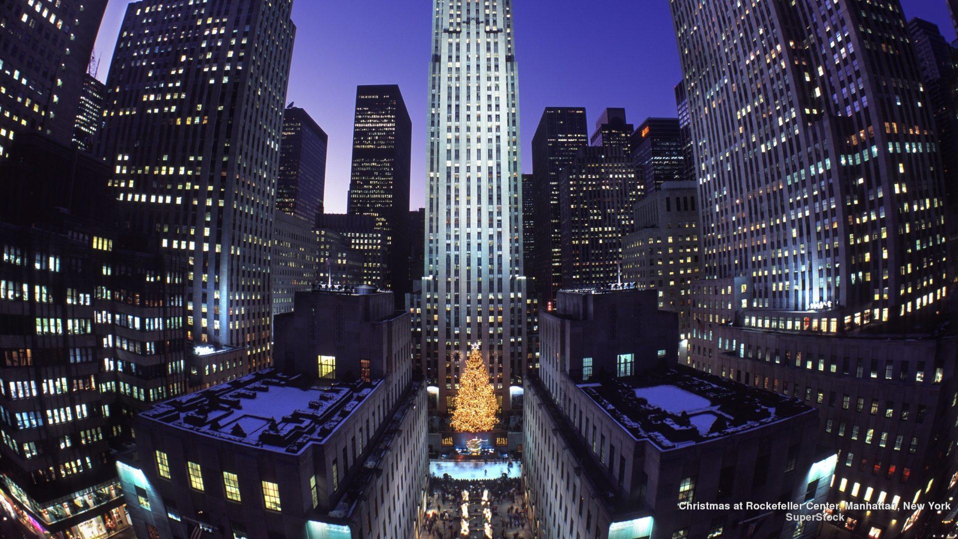 Christmas Rockefeller Center Winter Manhattan New York
