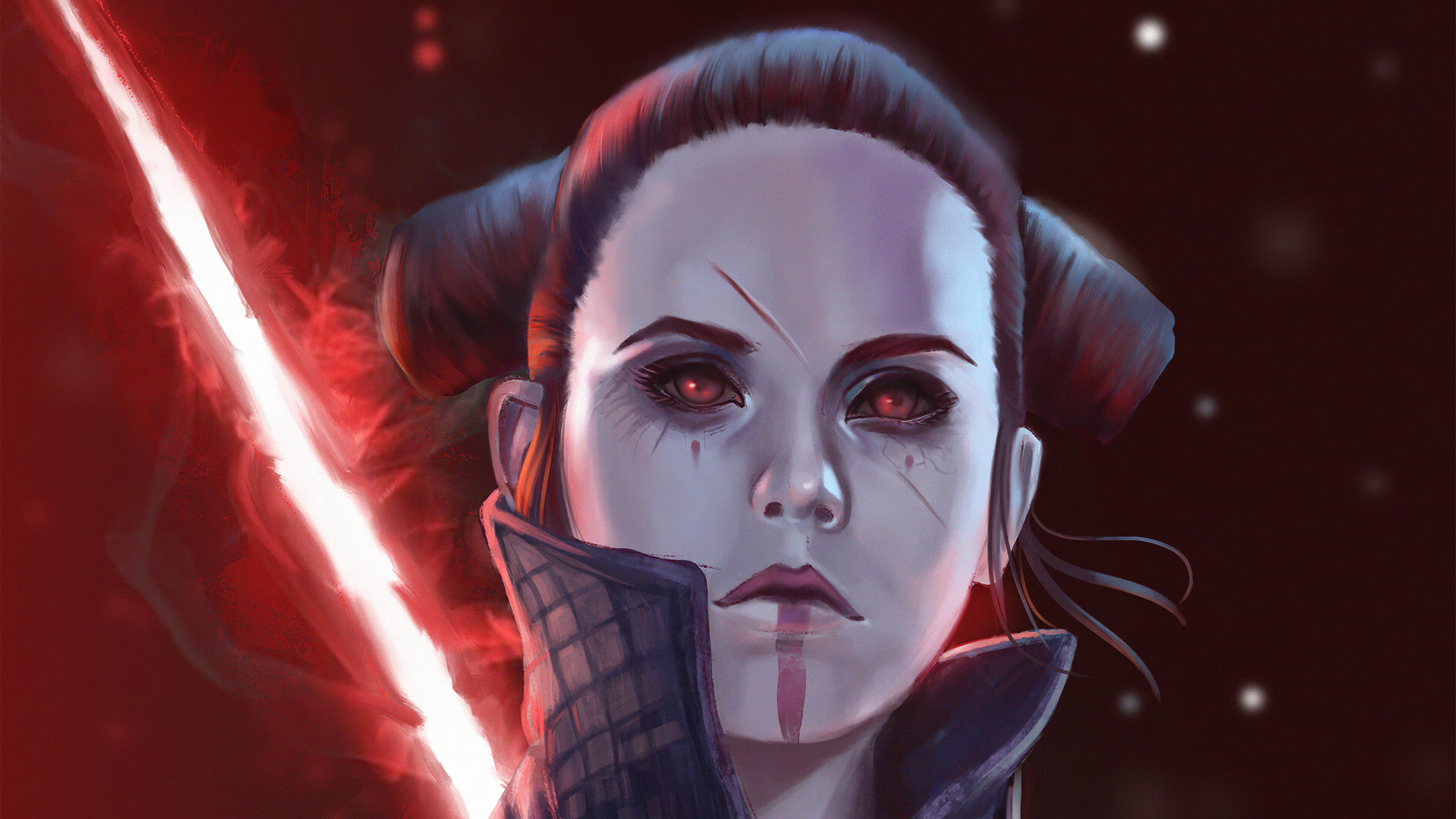 Rey from Star wars in the Dark Side Wallpaper 4k Ultra HD ID