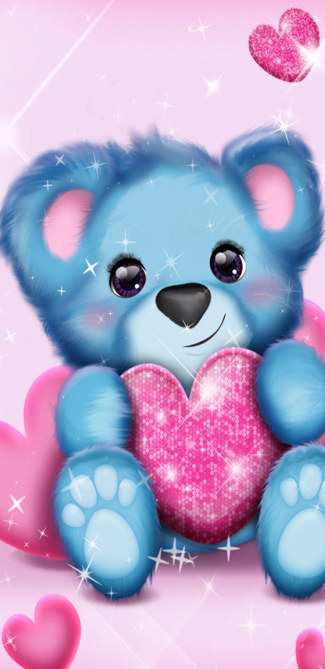 Simple Style Blue Cute Teddy Bear Background, Sky, Doll, Bear Background  Image And Wallpaper for Free Download