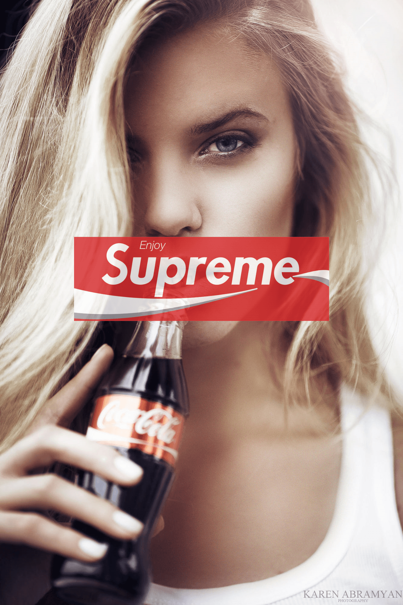Supreme Coke Girl iPhone Wallpaper. Supreme wallpaper, Girl iphone wallpaper, Supreme girls