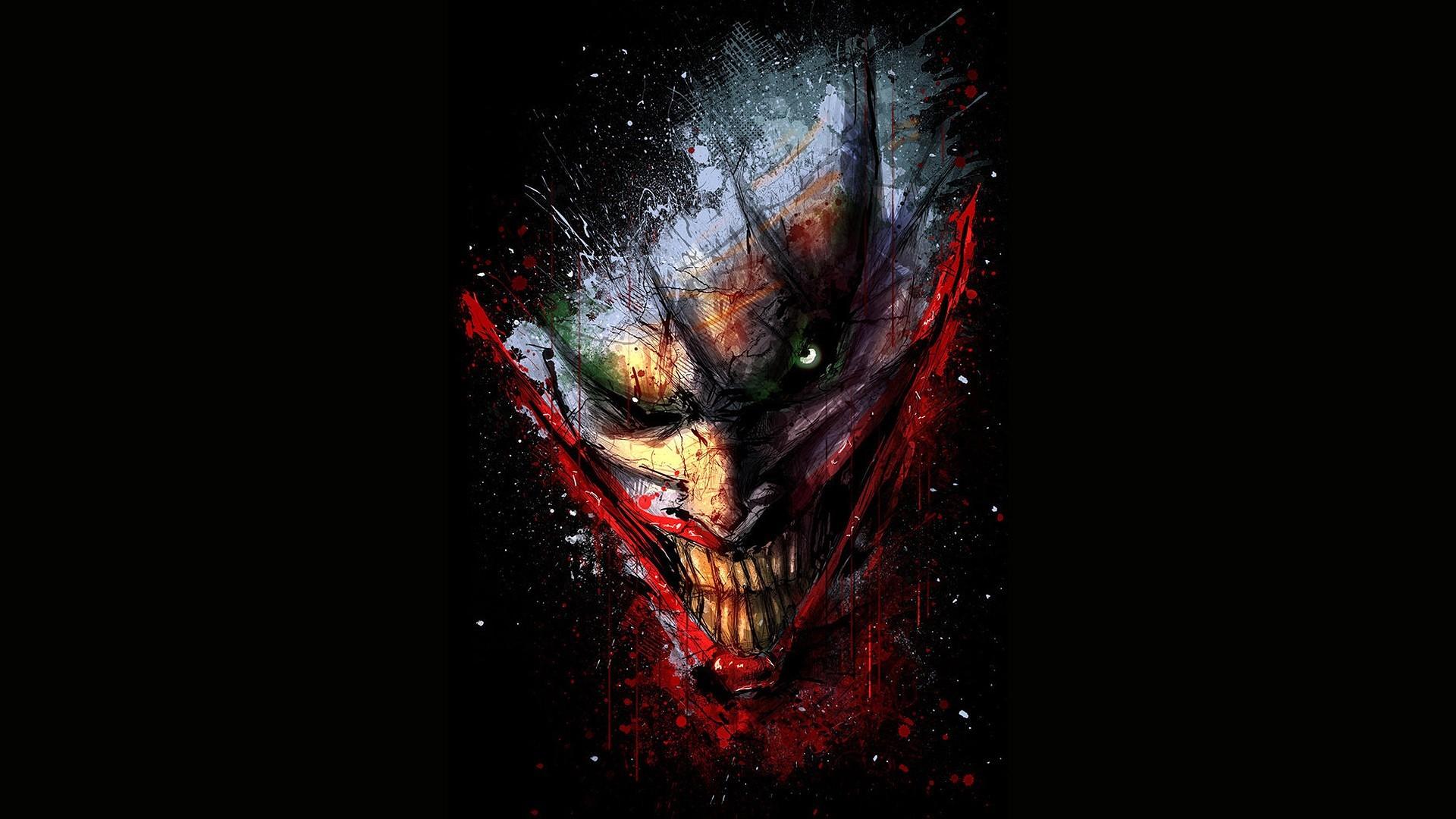 #artwork, #Batman, #Joker, #black background