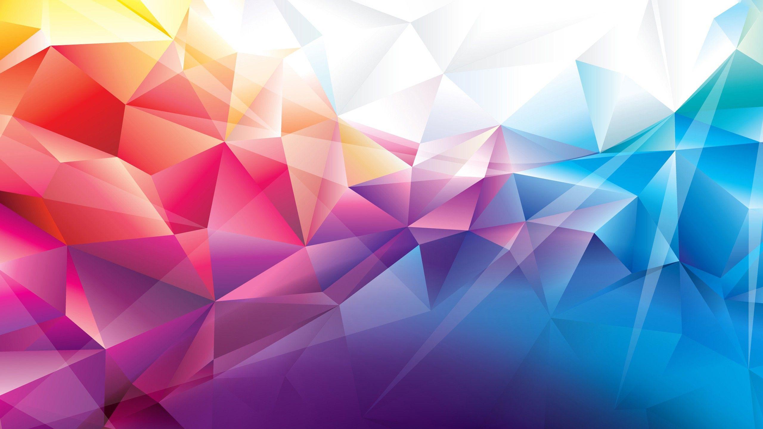 Colorful Polygons Wallpaper. HD Wallpaper. Abstract, 3D