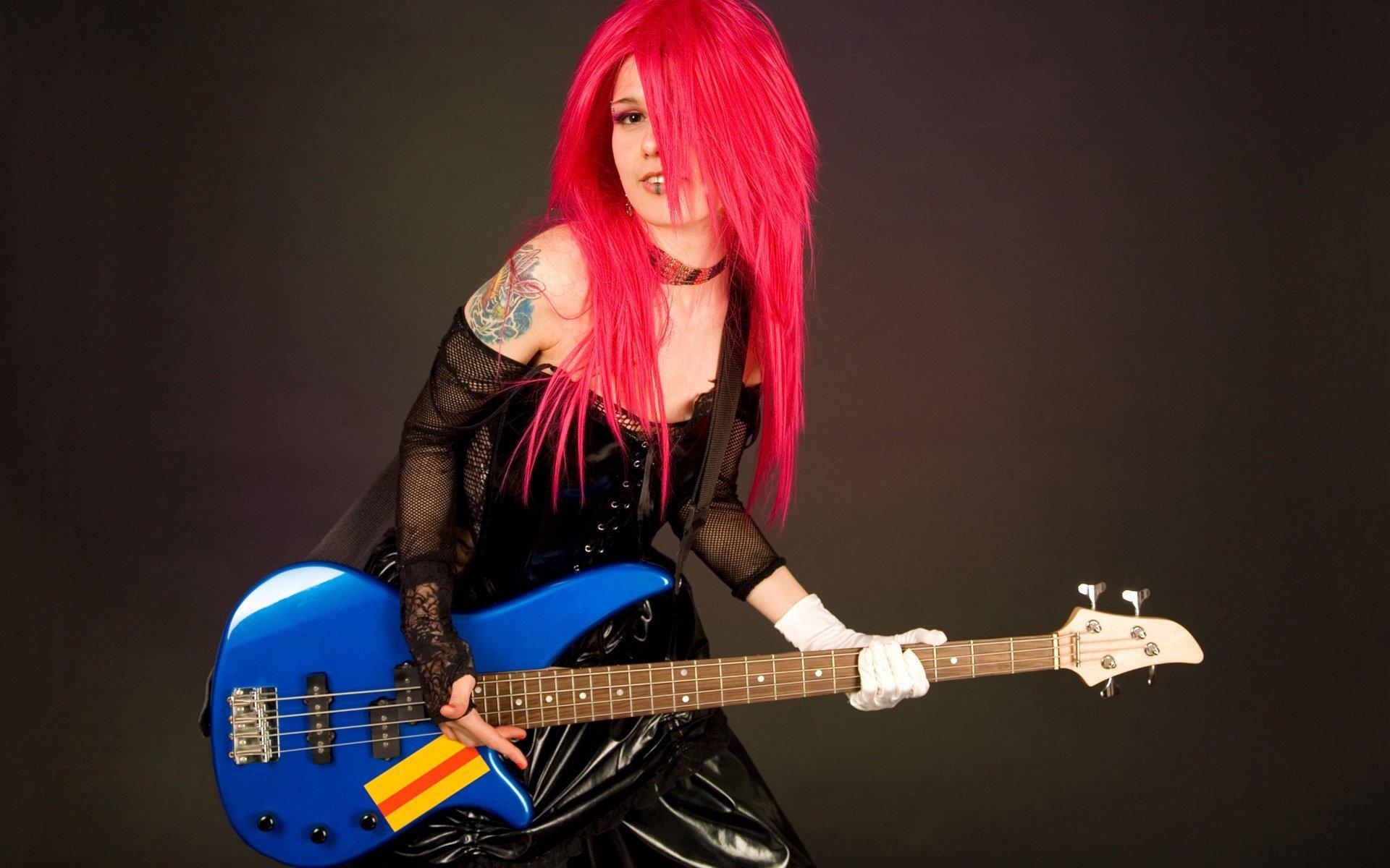 Wallpaper, heavy, metal, girl, guitar