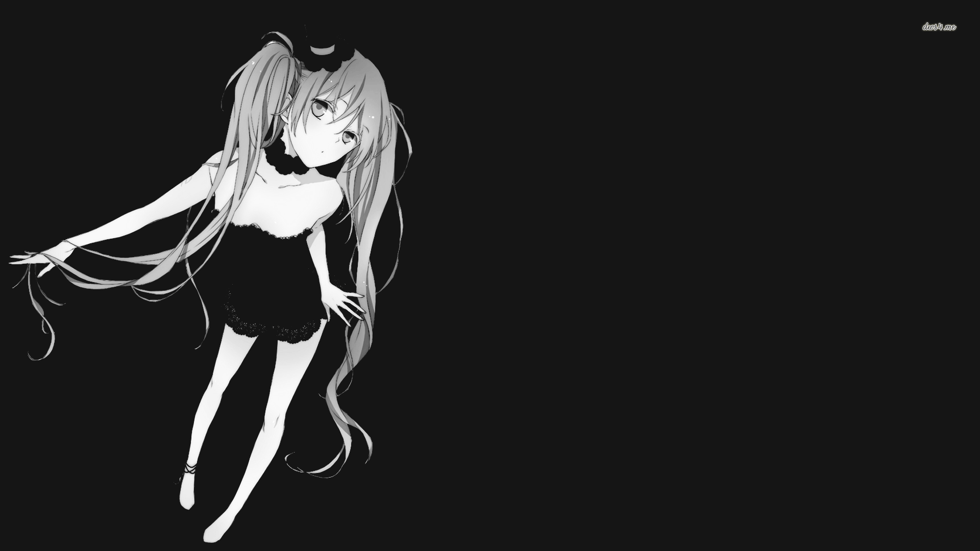 Black and White Anime Girl Wallpapers