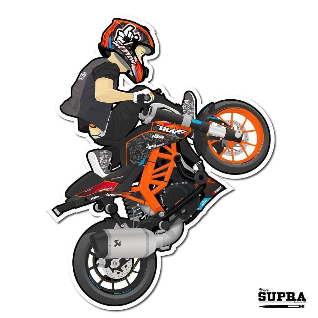 Cartoon, on his KTM Duke .in.com
