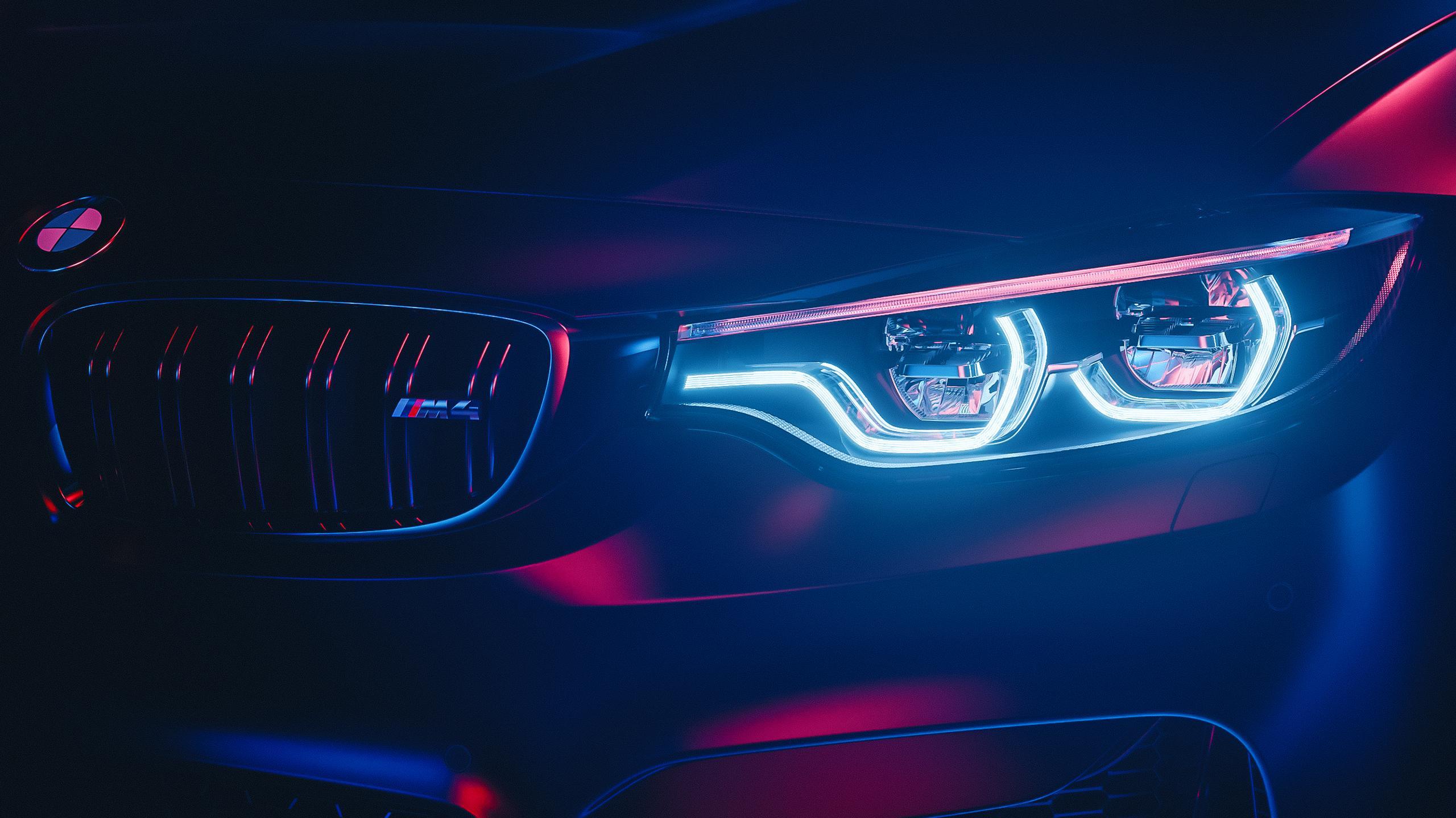 BMW M4 M Performance LED Headlights Wallpaper. HD Car Wallpaper