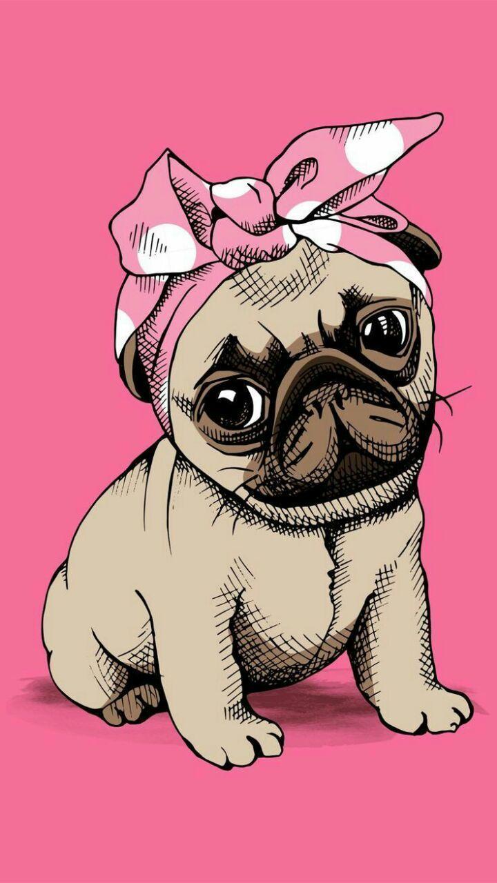 Valentine's Day Pugs Cartoon Wallpapers - Wallpaper Cave