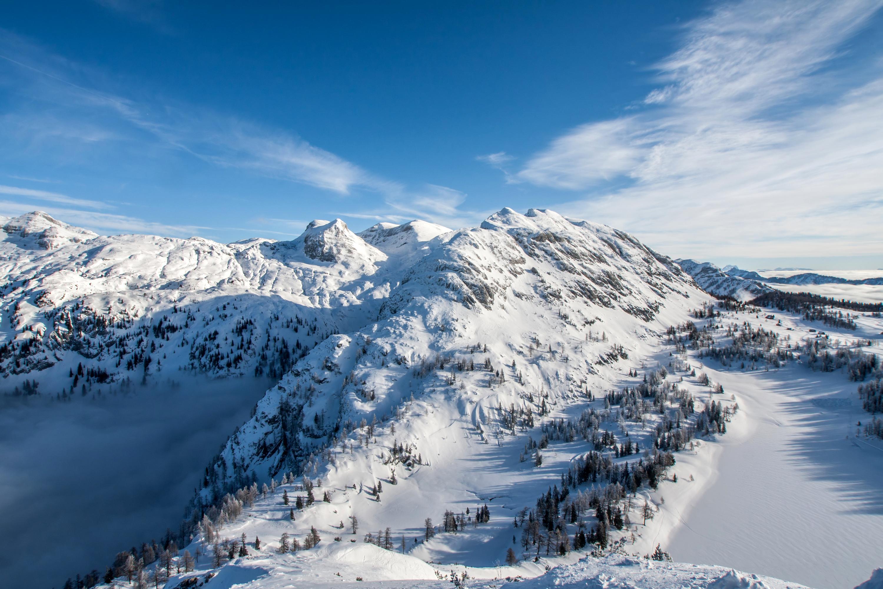 Wallpaper Alps mountains, Winter, HD, Nature