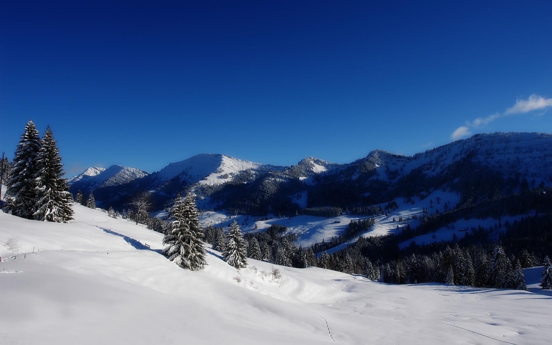 Snowy Alps Wallpaper Winter Nature Wallpaper in jpg format