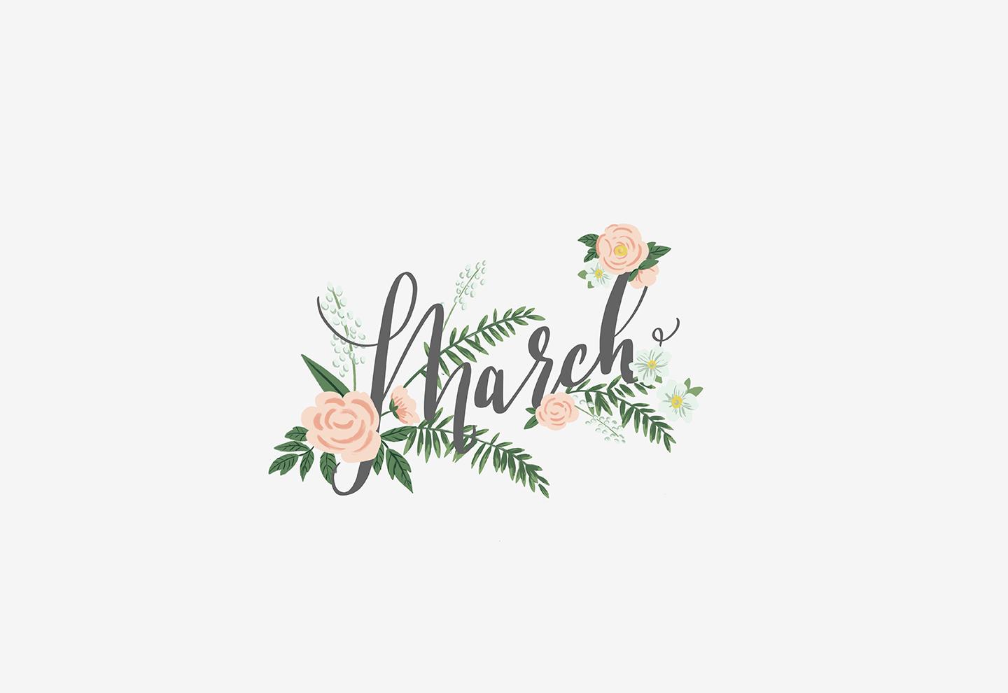 Hello, March! [Digital Wallpaper Download]
