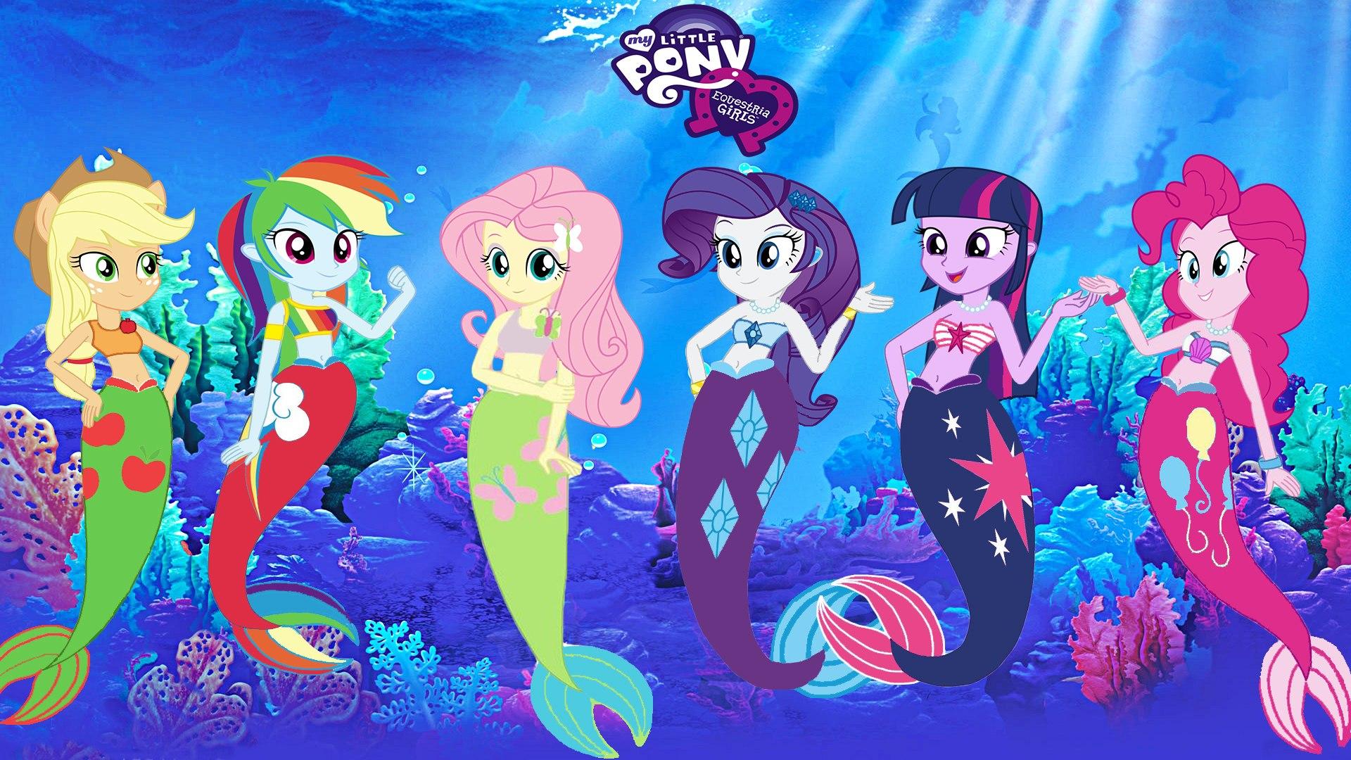 MY LITTLE PONY Transforms Into MERMAIDS Fluttershy Rarity Twilight. Coloring Videos For Kids