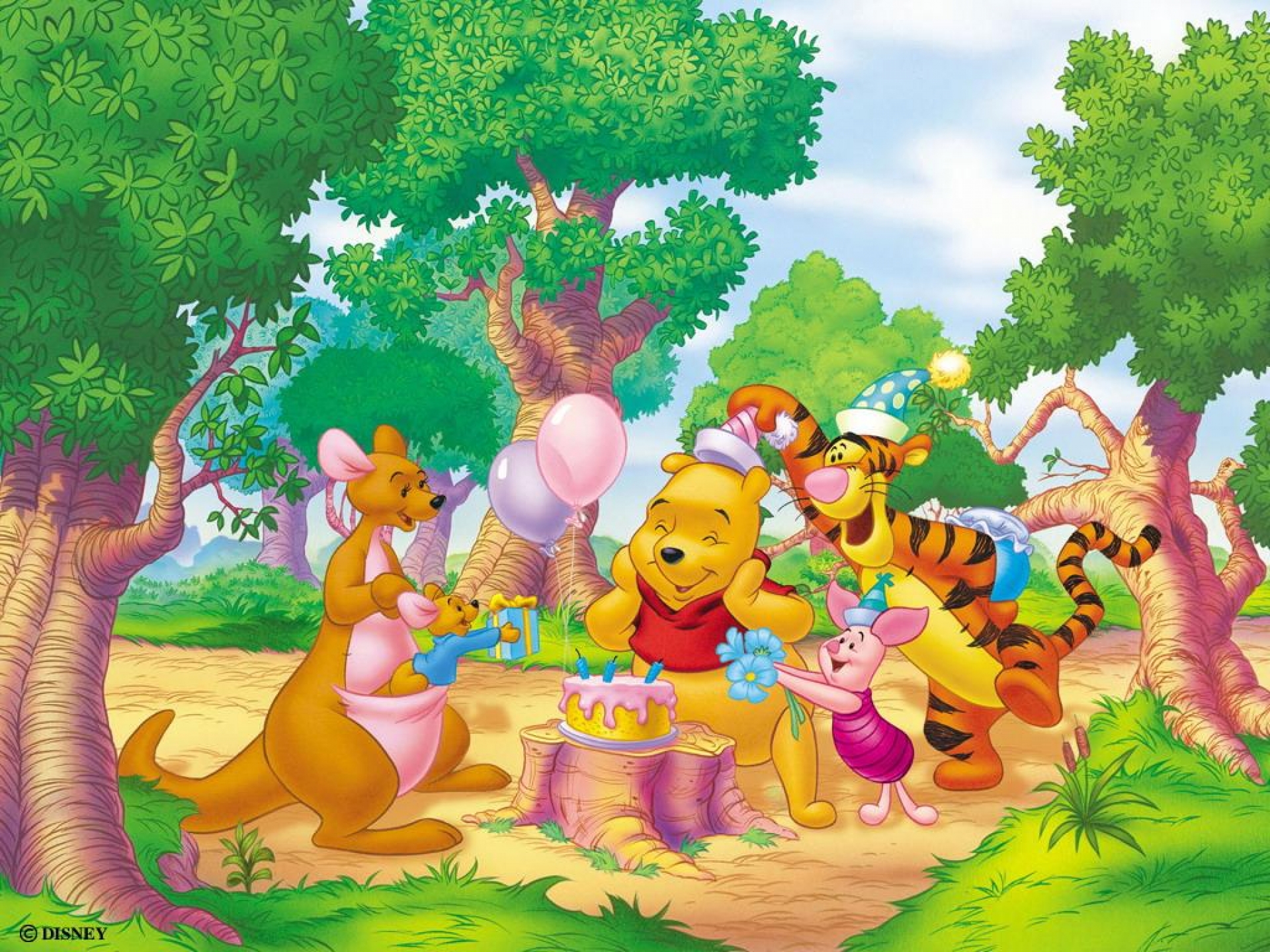 Winnie the Pooh Widescreen Background for iPad