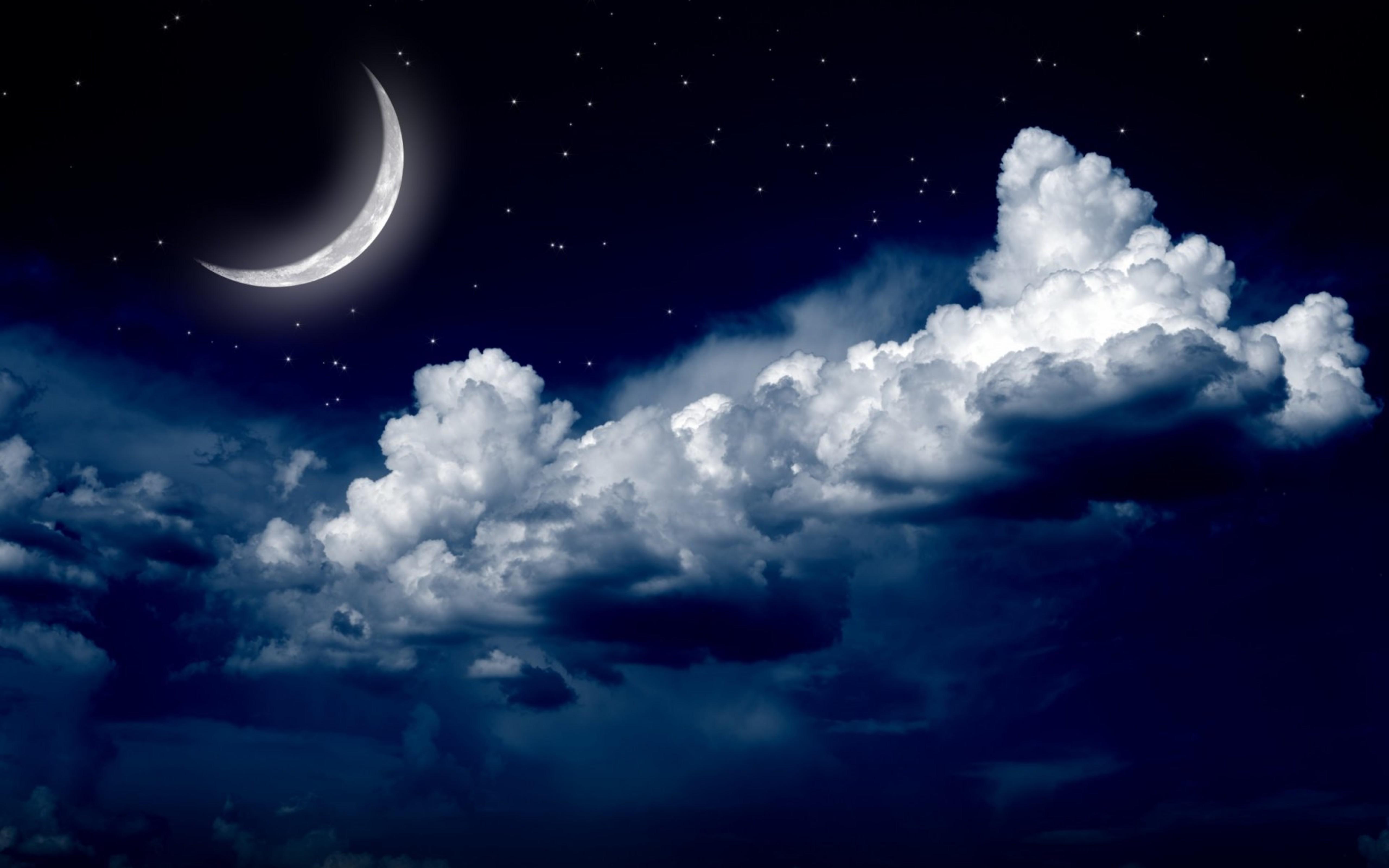 Free download Wallpaper Download 5120x3200 Moon at midnight