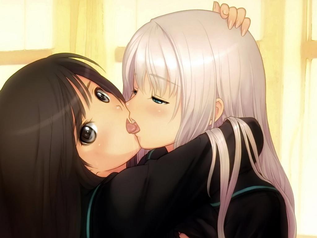 Fresh Anime Girls Kissing Design, anime de beijo papel de parede HD